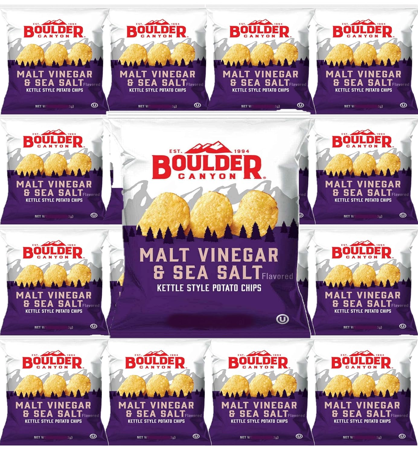 Boulder Canyon Kettle Style Potato Chips, Single Serving