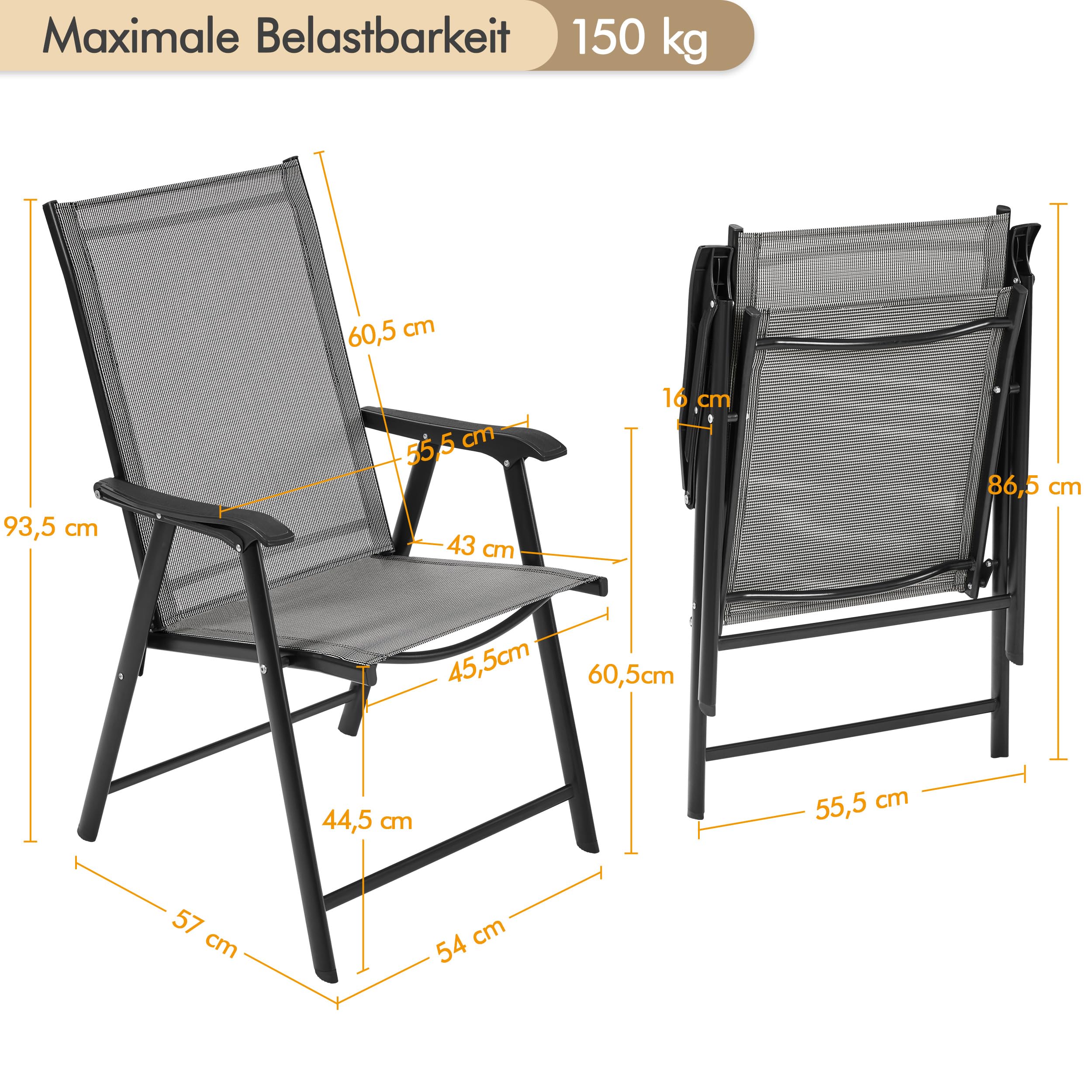 Yaheetech Set van 6 tuinstoelen, hoge rugleuning, klapstoelen, terrasstoelen met rugleuning en armleuningen, inklapbare outdoorstoelen, eetkamerstoelen, belastbaar tot 150 kg, bruin Yaheetech Set van 6 tuinstoelen, hoge rugleuning, klapstoelen, terrasstoelen met rugleuning en armleuningen, inklapbare outdoorstoelen, eetkamerstoelen, belastbaar tot 150 kg, bruin