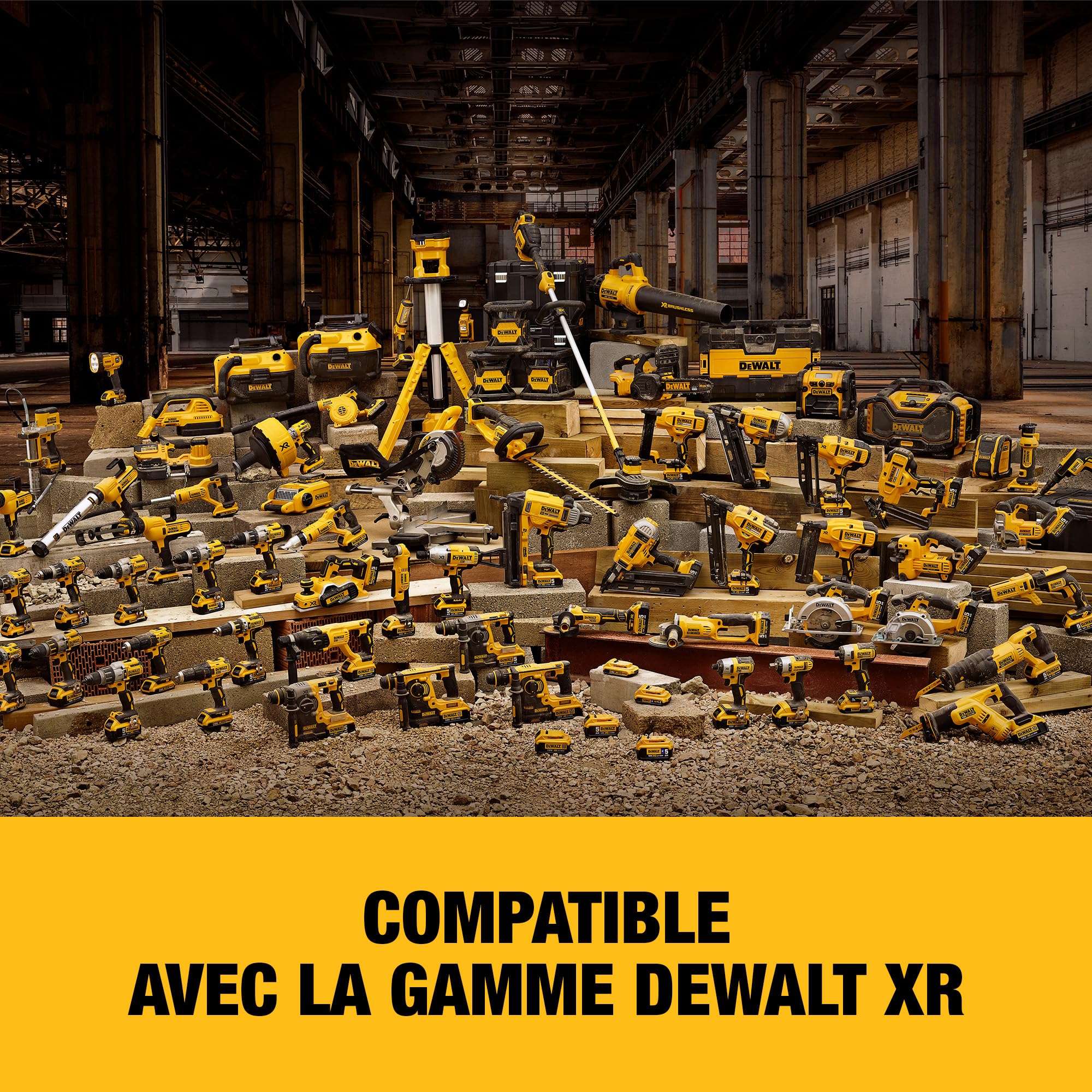 DEWALT DCK266P2-QW XR Brushless Double 18V Perceuse à Percussion Visseuse à Chocs Kit avec Batteries 5Ah et Chargeur Multivoltage