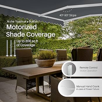 Amazon.com : ALEKO 20x10 ft Electric Retractable Patio Awning