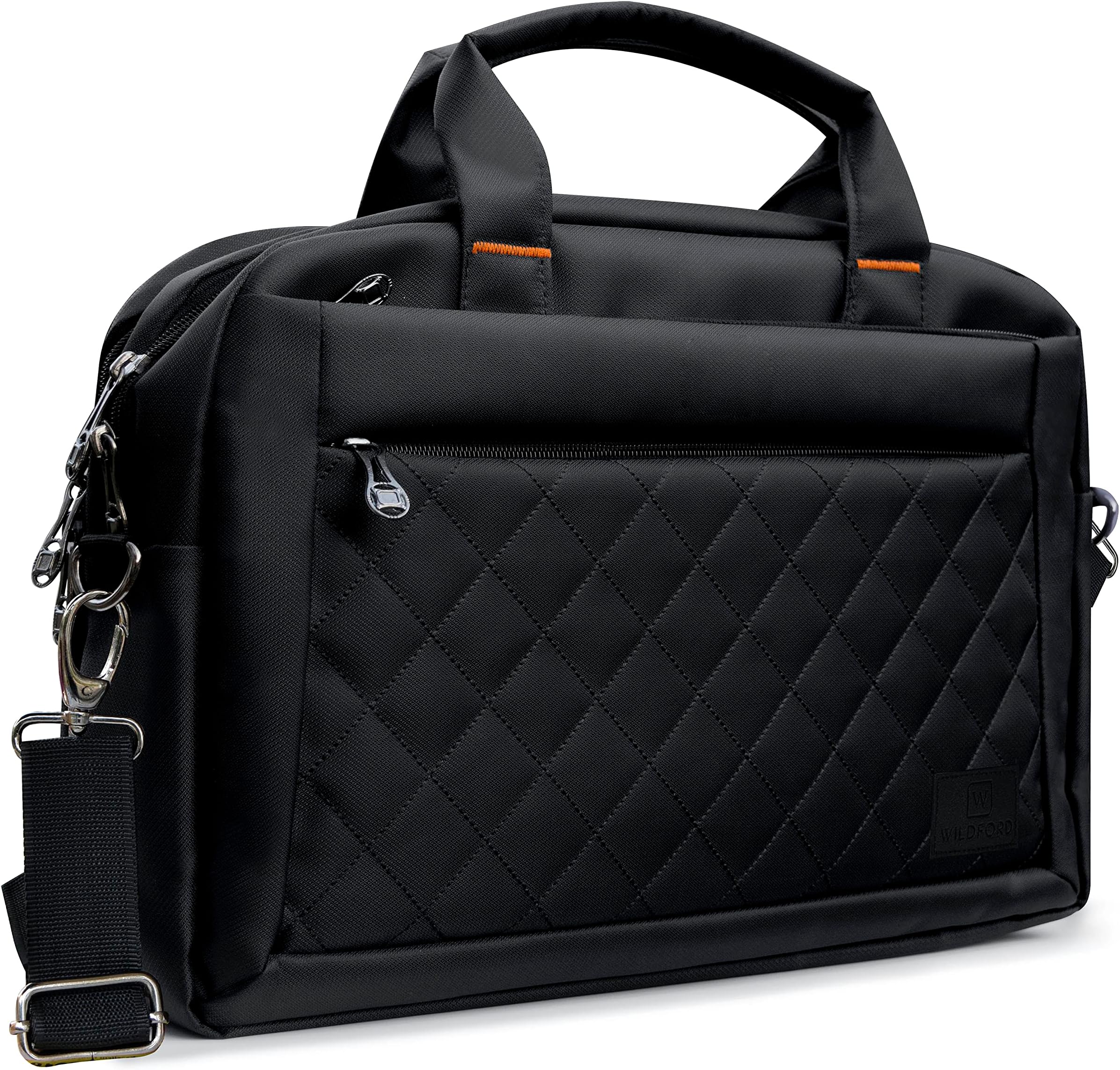 WILDFORD Carrier, 15.6 inch Casual/Laptop Bag, Black Polyester Bag, Laptop/Tablet Compartment Inside. Water Resistant Material| Unisex Hand Bag