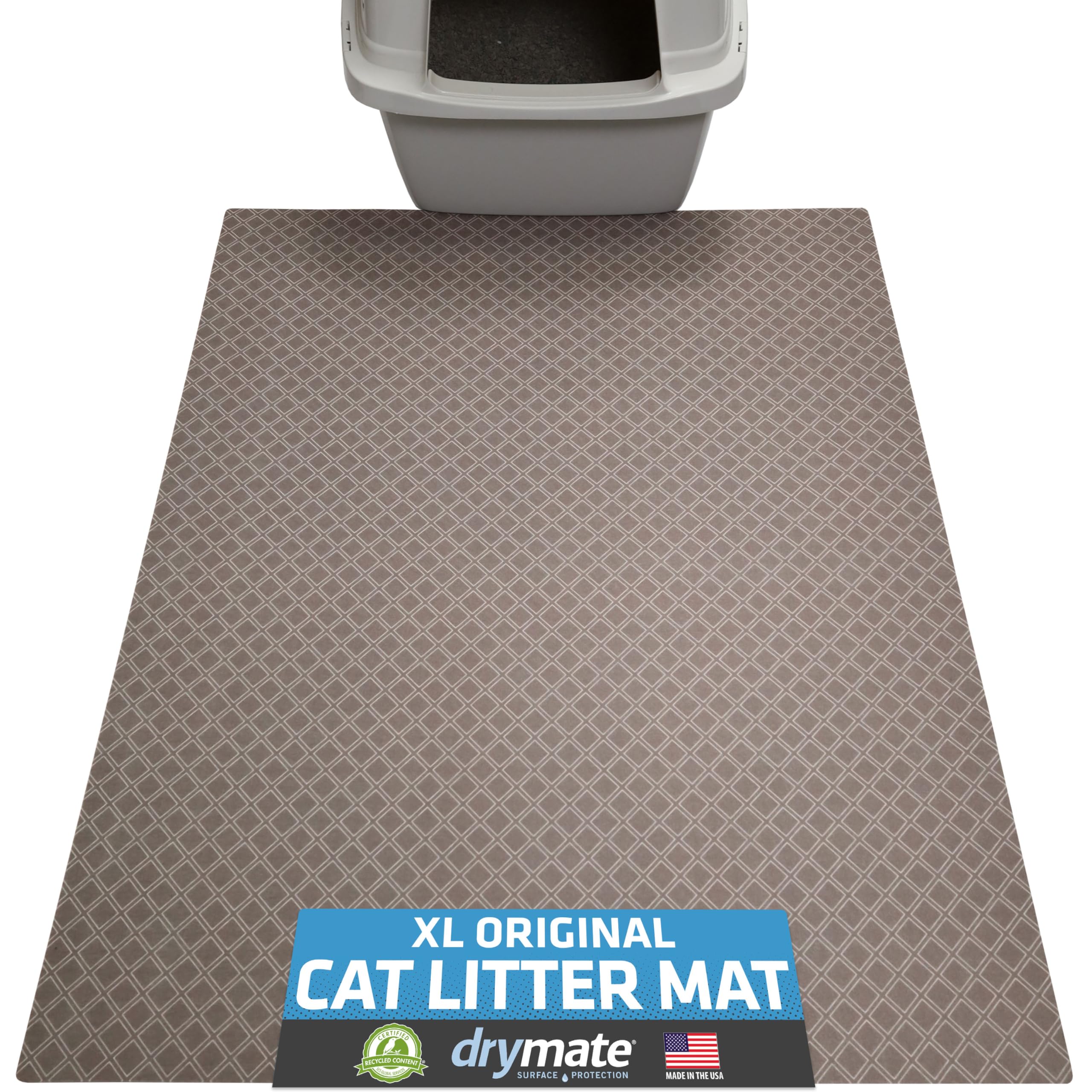 Drymate Cat Litter Box Mat, Litter Trapping Mat, Taupe, 29x36 XL