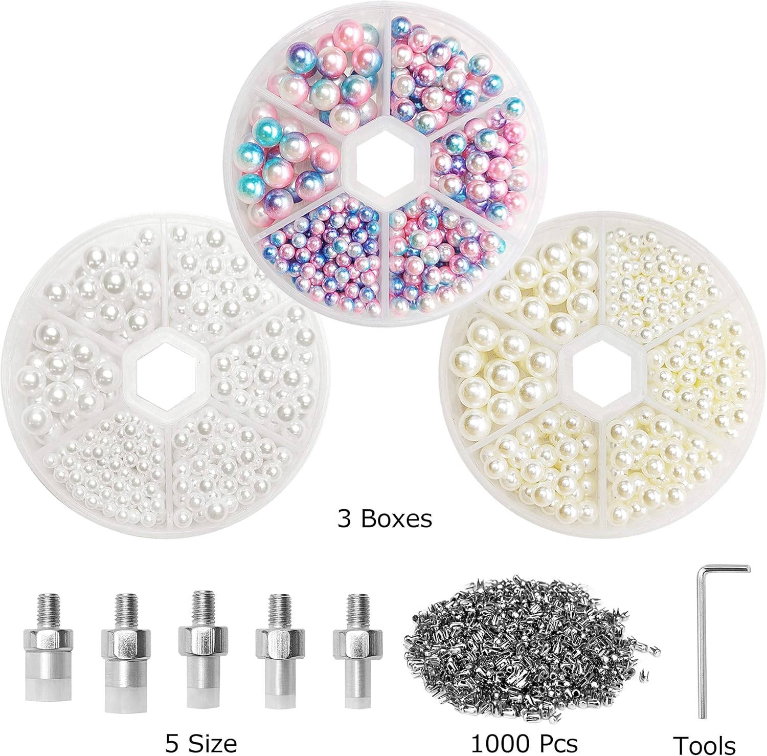 Pearl Setting Machine - DIY Handmade Rivet Tool for Attaching Pearl Buttons to Hats, Shoes, Clothes, Bags & Skirts (Beads DIY Accessories)