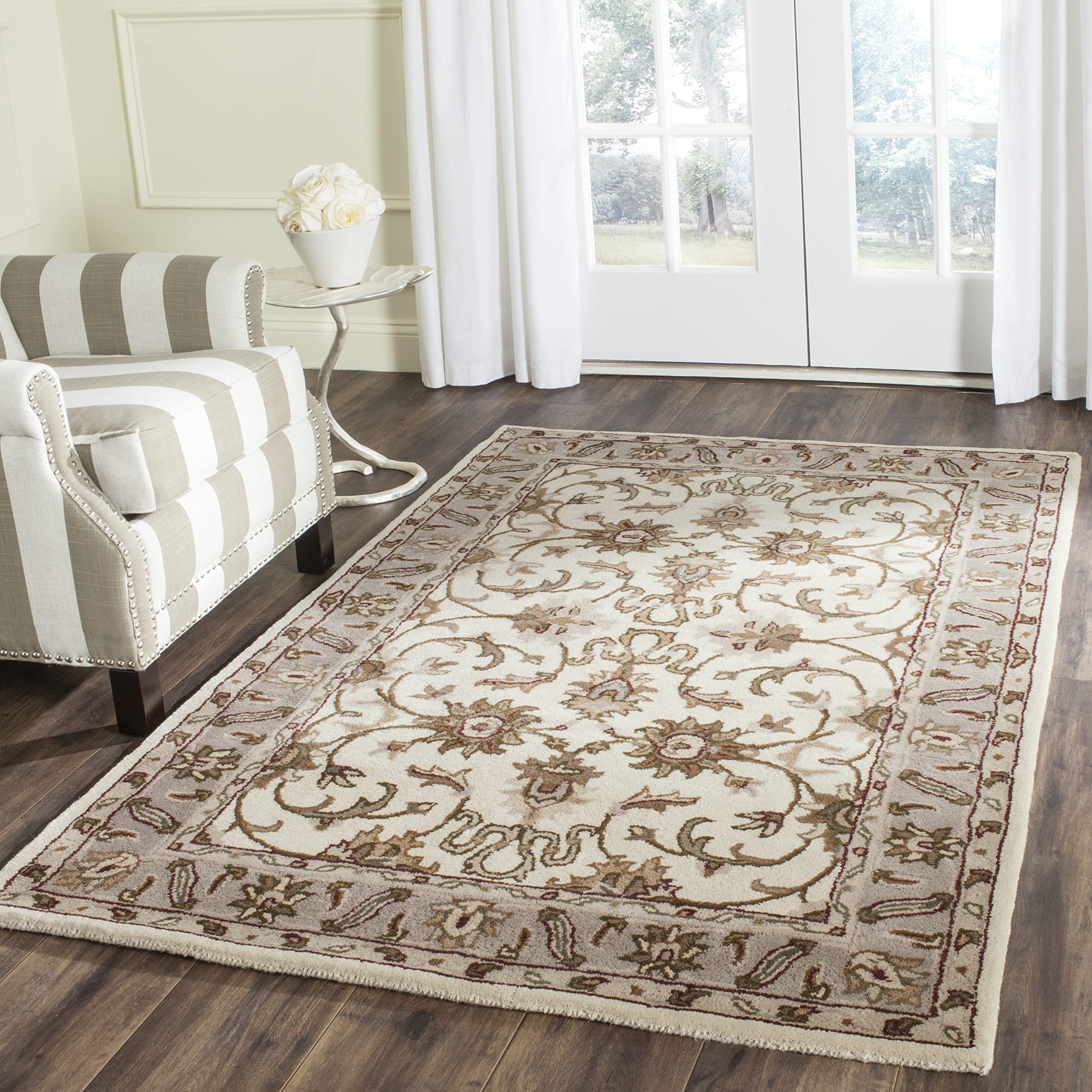 Tapis de salon argenté Safavieh pour chambre et salle à manger