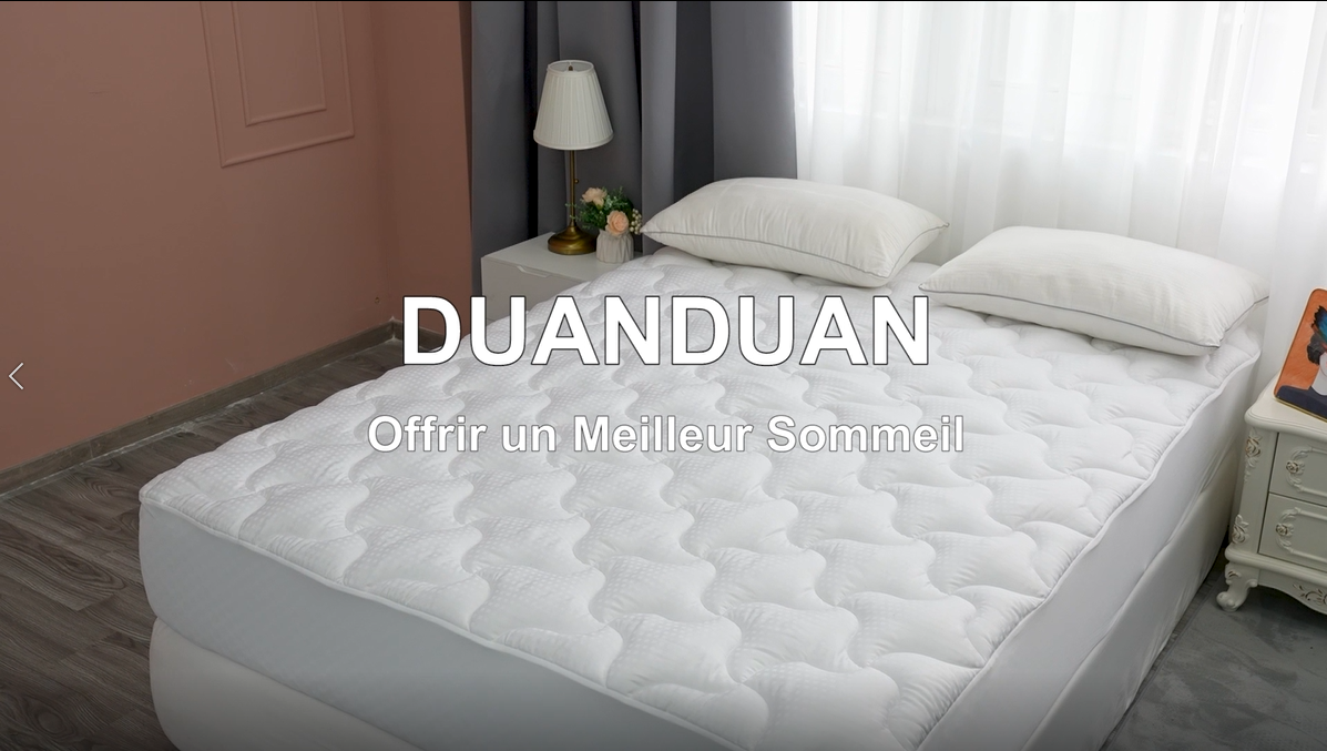 Surmatelas Épais 140x200 Cm DUANDUAN - Microfibre Douce, Poches Profondes, Respirant Et Lavable En Machine