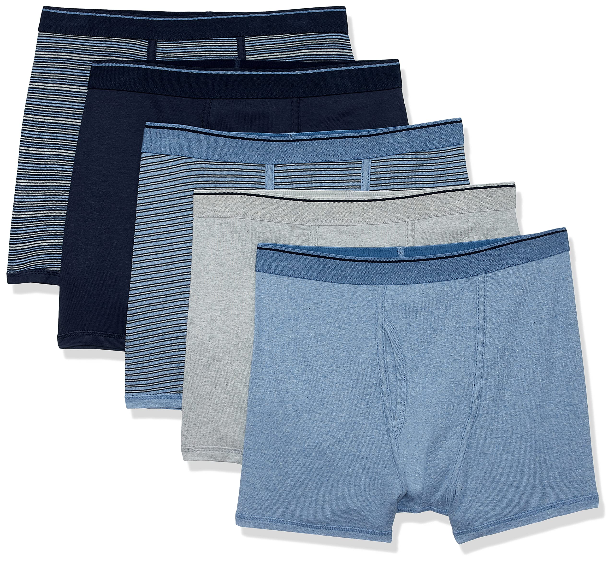 Cool & Fresh™ Mens Cotton Solid Mid Rise Trunks (Pack of 5)
