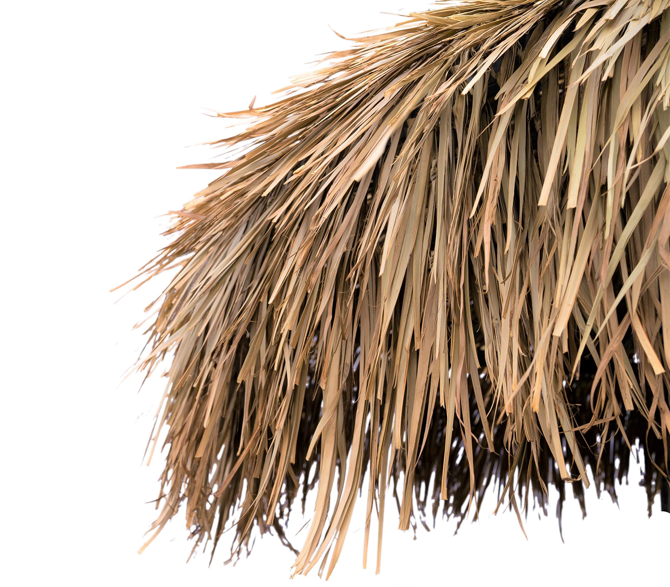Mexican Straw Roof Thatch – 12ft Tiki Umbrella for Outdoor Shade, Patio, Tiki Bars – Eco-Friendly Natural Grass Cover, Easy Installation, Tropical DIY Roof Cover, Not Waterproof