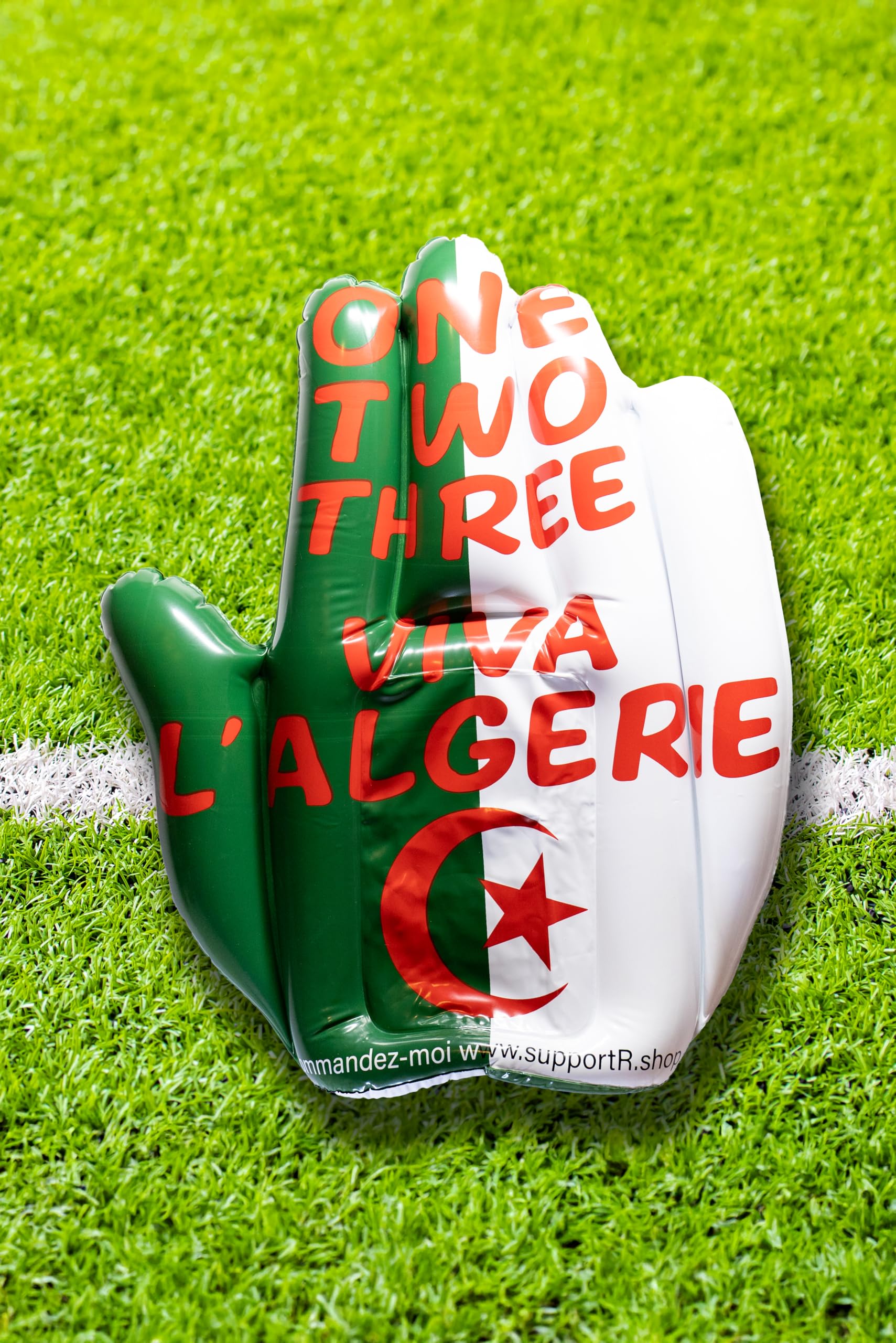 Générique Main Gonflable Algérie – Supporters Football – Taille XXL – Léger, Résistant, Réutilisable – Accessoire de Match, Fans, Coupes & Événements – SupportR