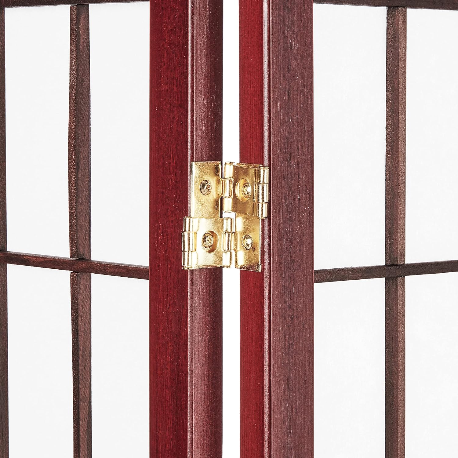 Cherry Wood 3-Panel Shoji Folding Room Divider