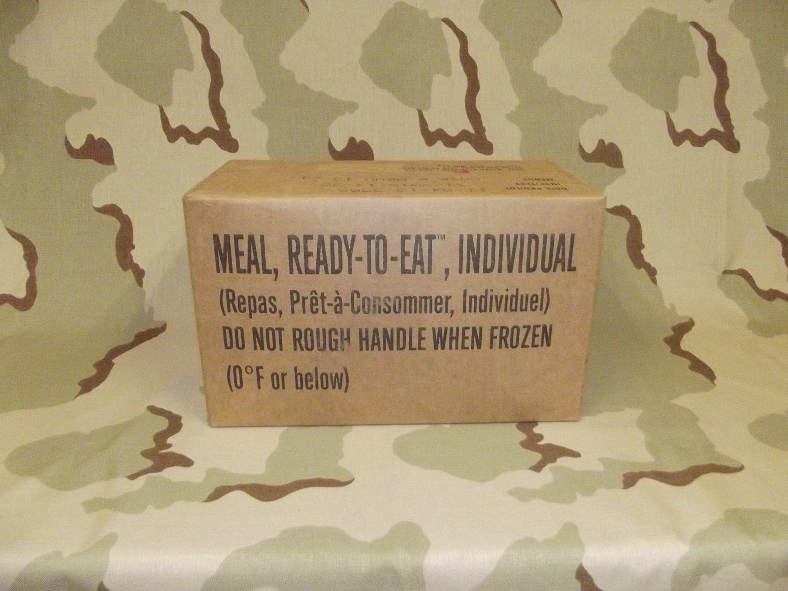Military MRE's Case B, 12 Individual Survival Meals, Manufactured in 2013, Made in USA by U.S. Military
