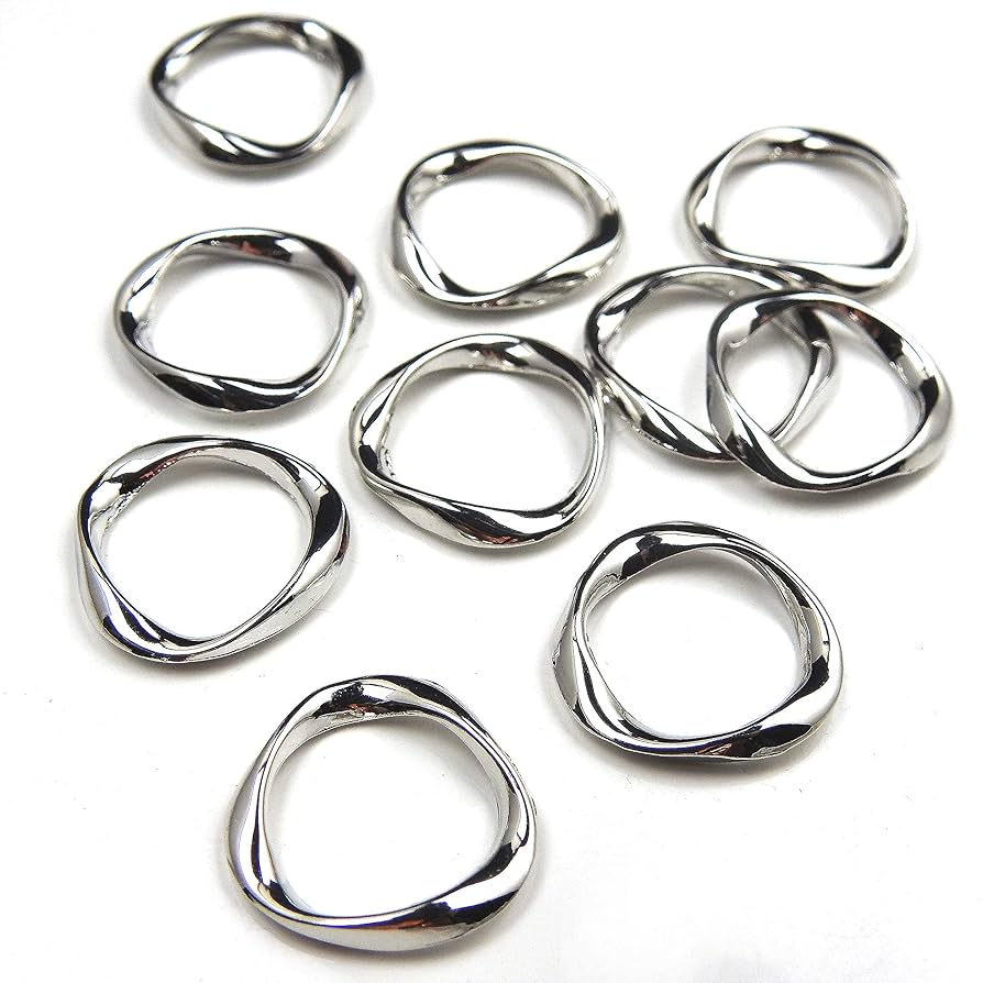 Amazon | HARU雑貨 ひねり変形リングパーツ 20mm 10個セット