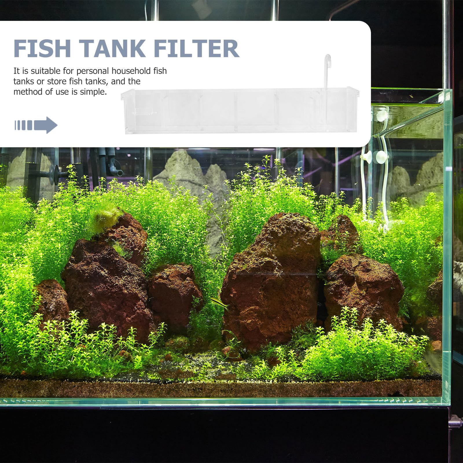 Caja de Filtro de Acuario Purificador por Goteo Acrílico