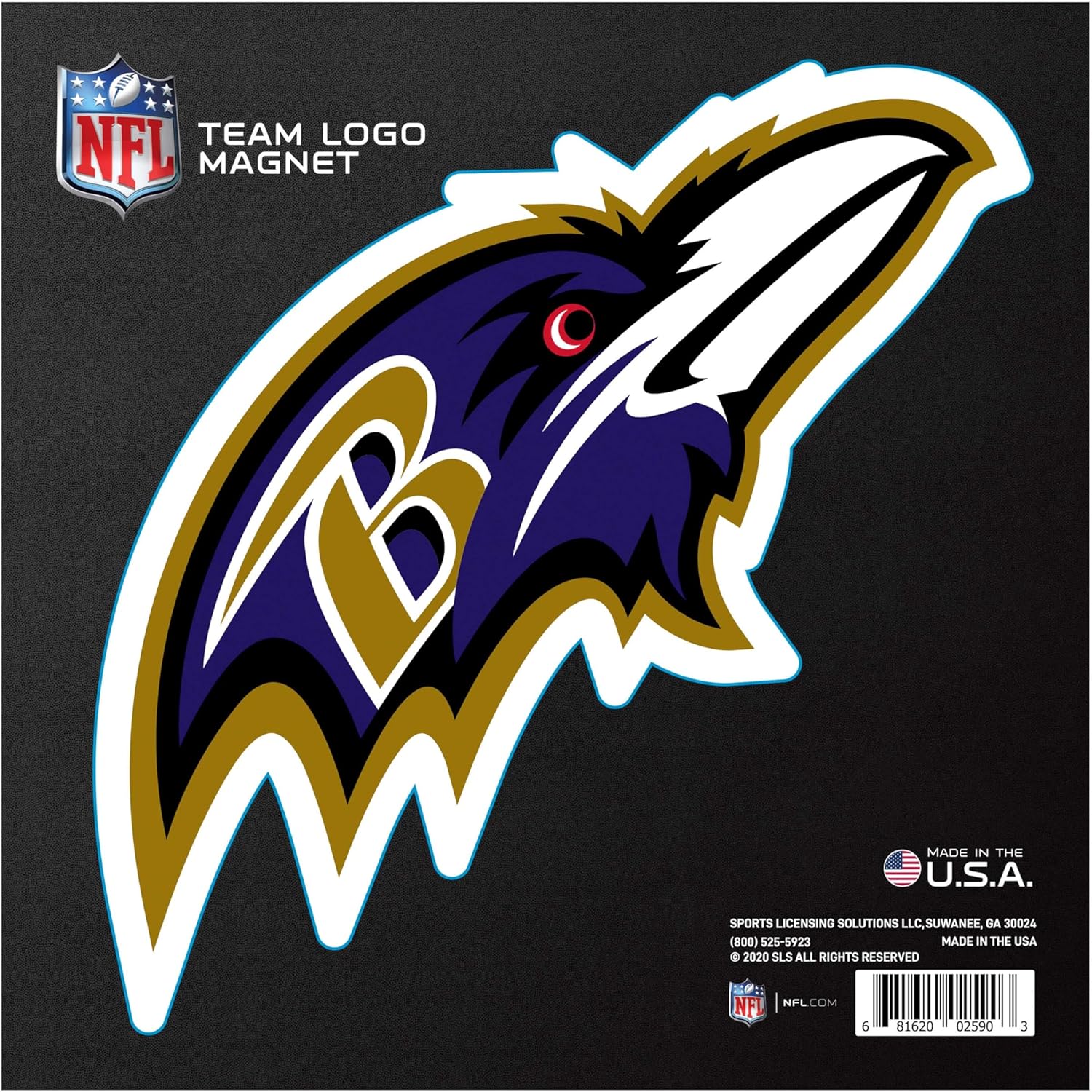 FANMATS 32355 Baltimore Ravens Large Team Logo Magnet 10" (11.512"x12.1943")