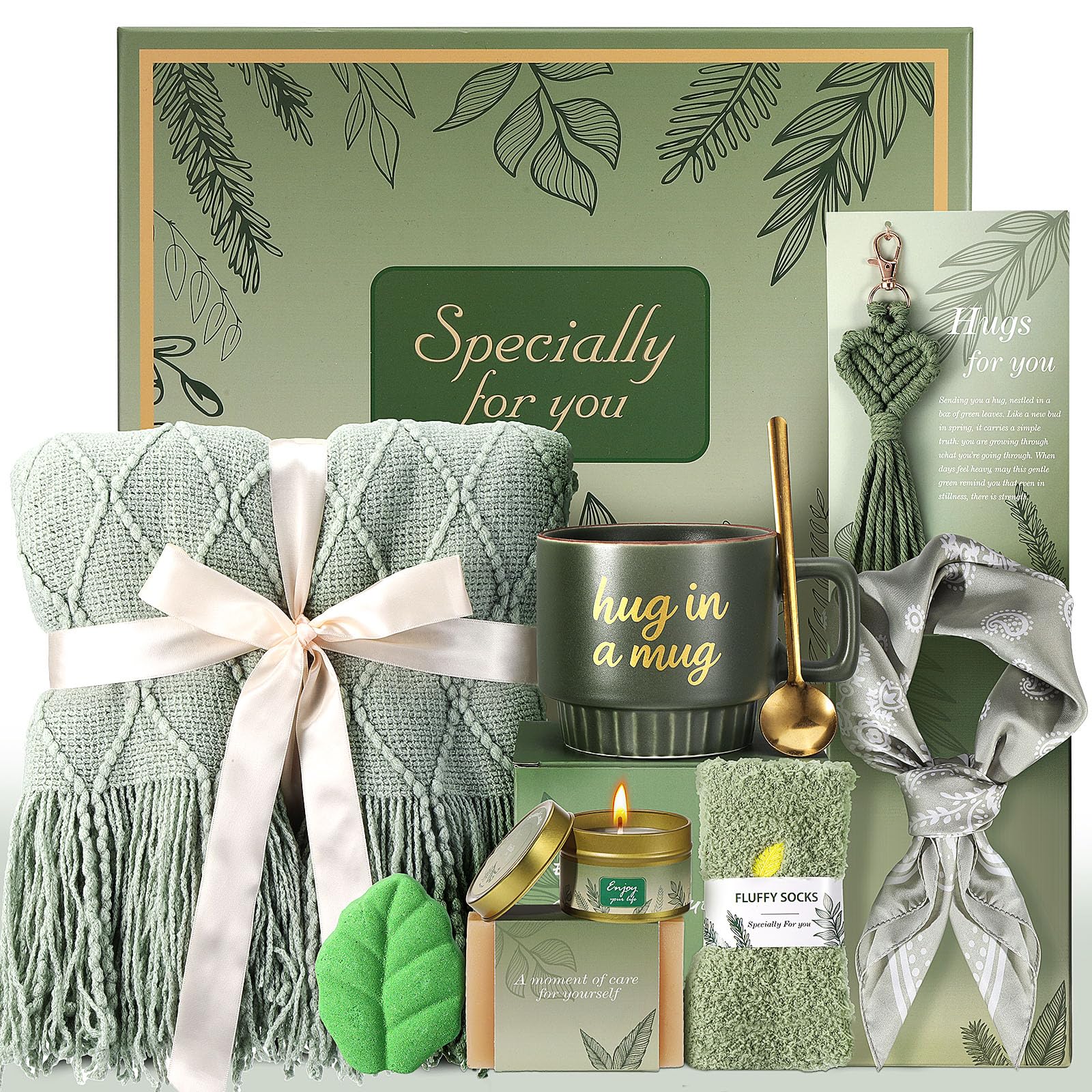 Photo 1 of Self Care Gifts for Women Get Well Soon Gift Baskets, Birthday Gift Set for Friends Sister Daughter, Thinking of You Sympathy Gifts Baskets Spa Care Package for Women Mom Wife Grandma