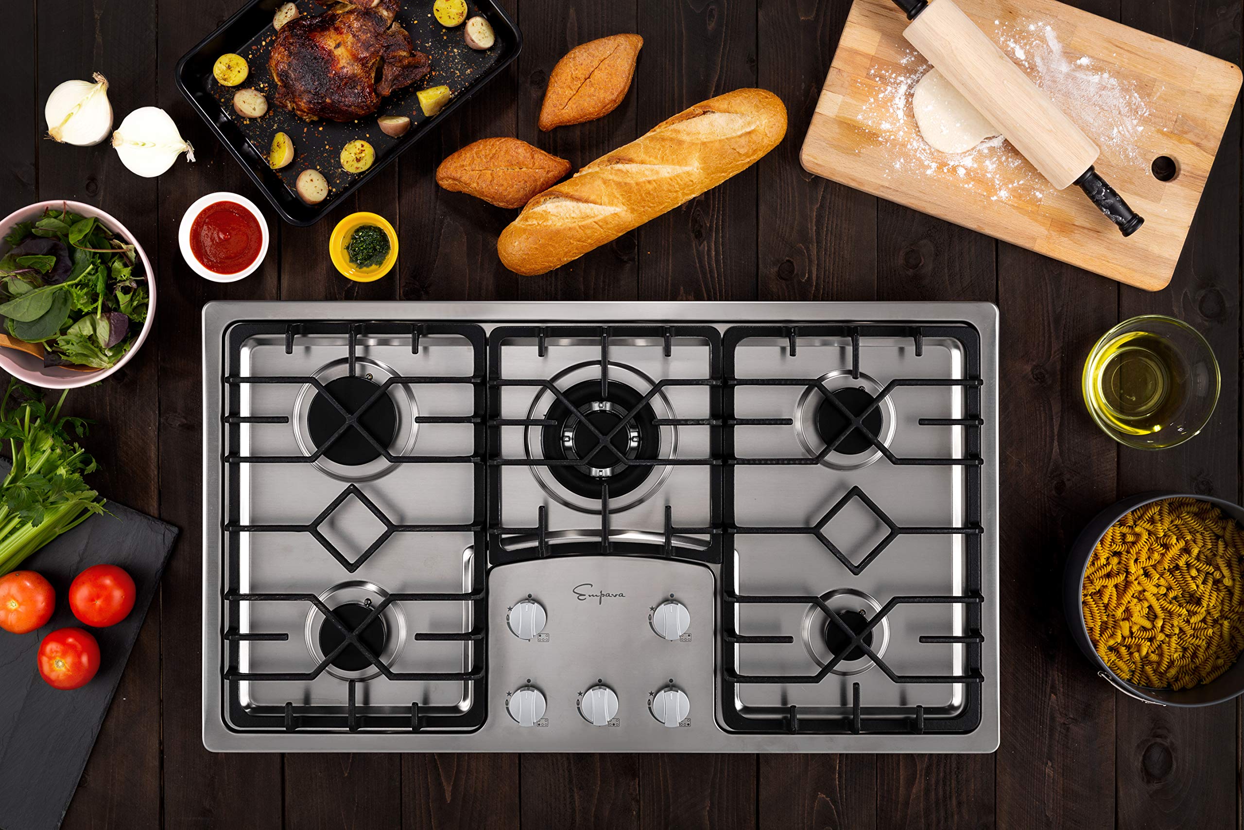 Buy Empava 36 Inch Gas Stove Cooktop with 5 Italy Sabaf Sealed Burners