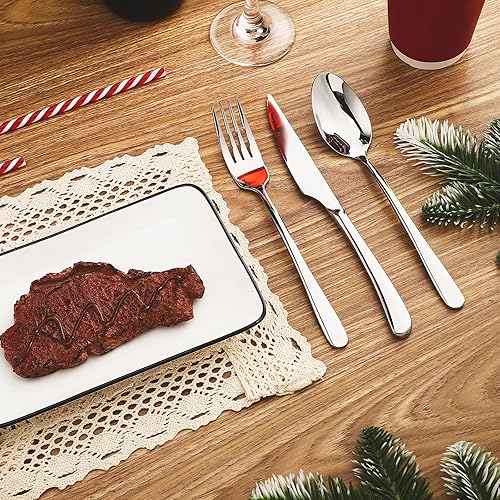 Miniatura 7 de Bonuci Juego de cubiertos plateados de 6 piezas para temblores de manos y pacientes con Parkinson, utensilios para comer cucharas para comer