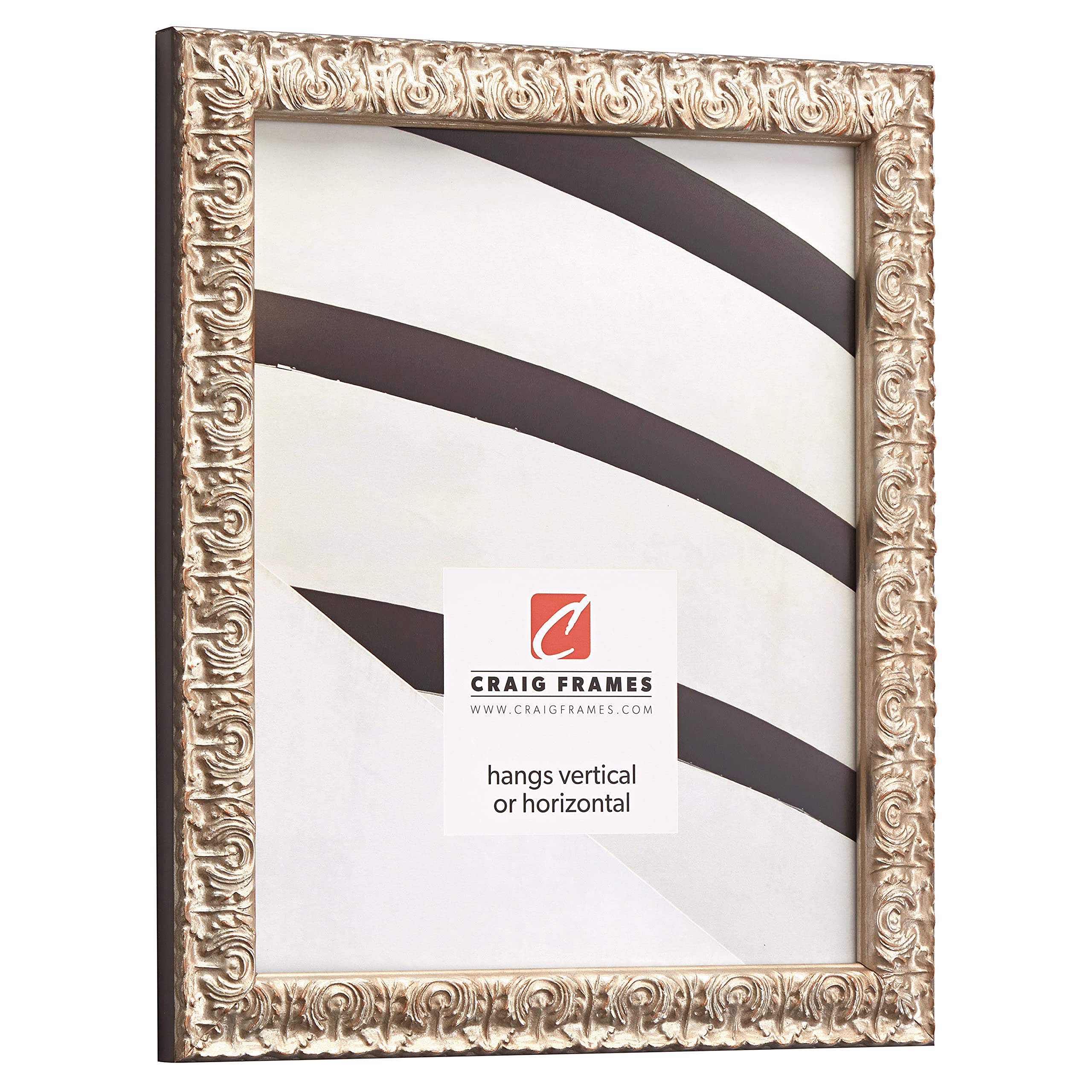 Craig Frames Wersal, ramka na zdjęcia 27 x 27, ozdobna srebrna