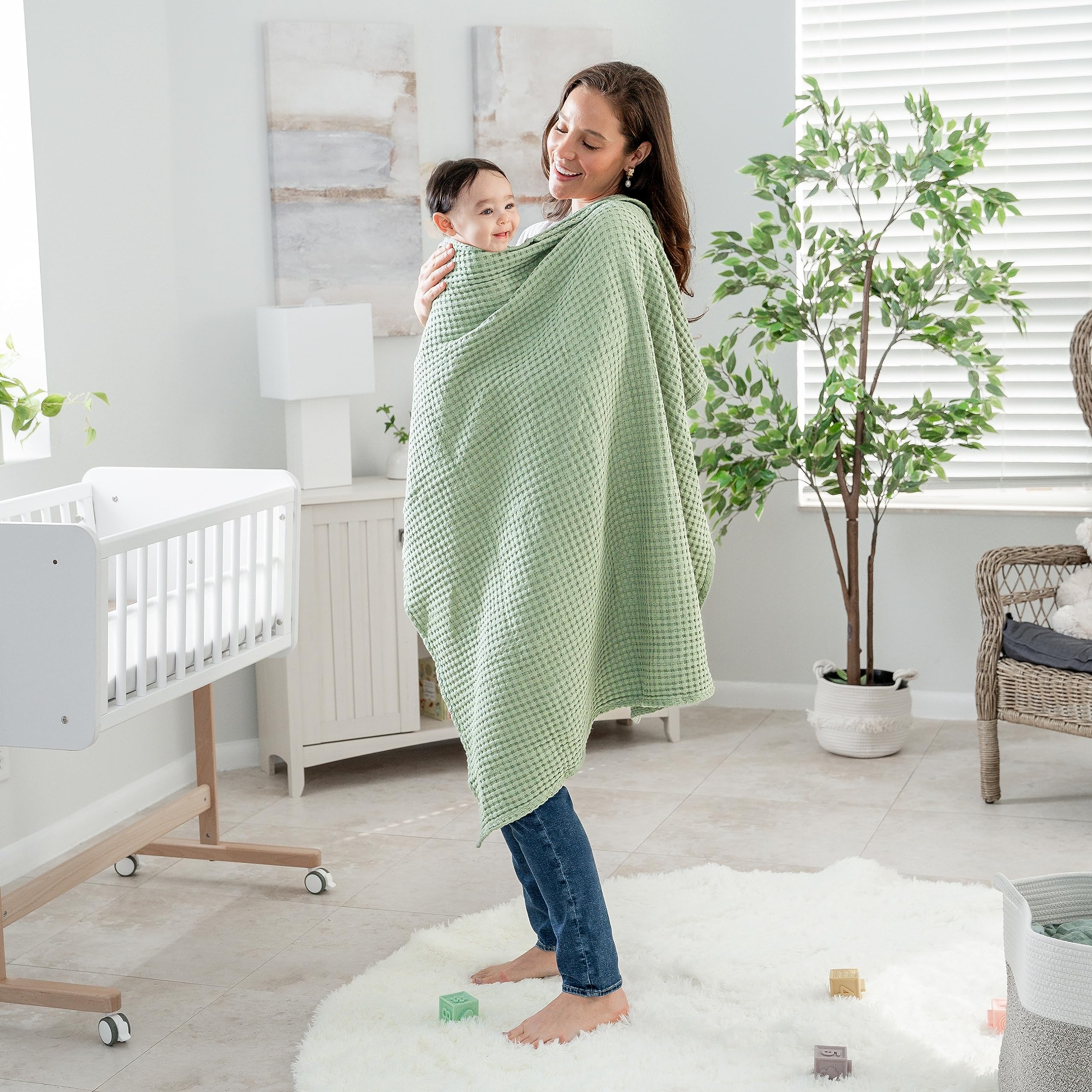 Heritage Knit Manta Envolvente De Recepción De Algodón Orgánico Para Niños - 100% Algodón Orgánico Suave De Lujo Manta Envolvente Cálida Para Acurrucar Para Recién Nacidos Bebés Y Niños Pequeños 36