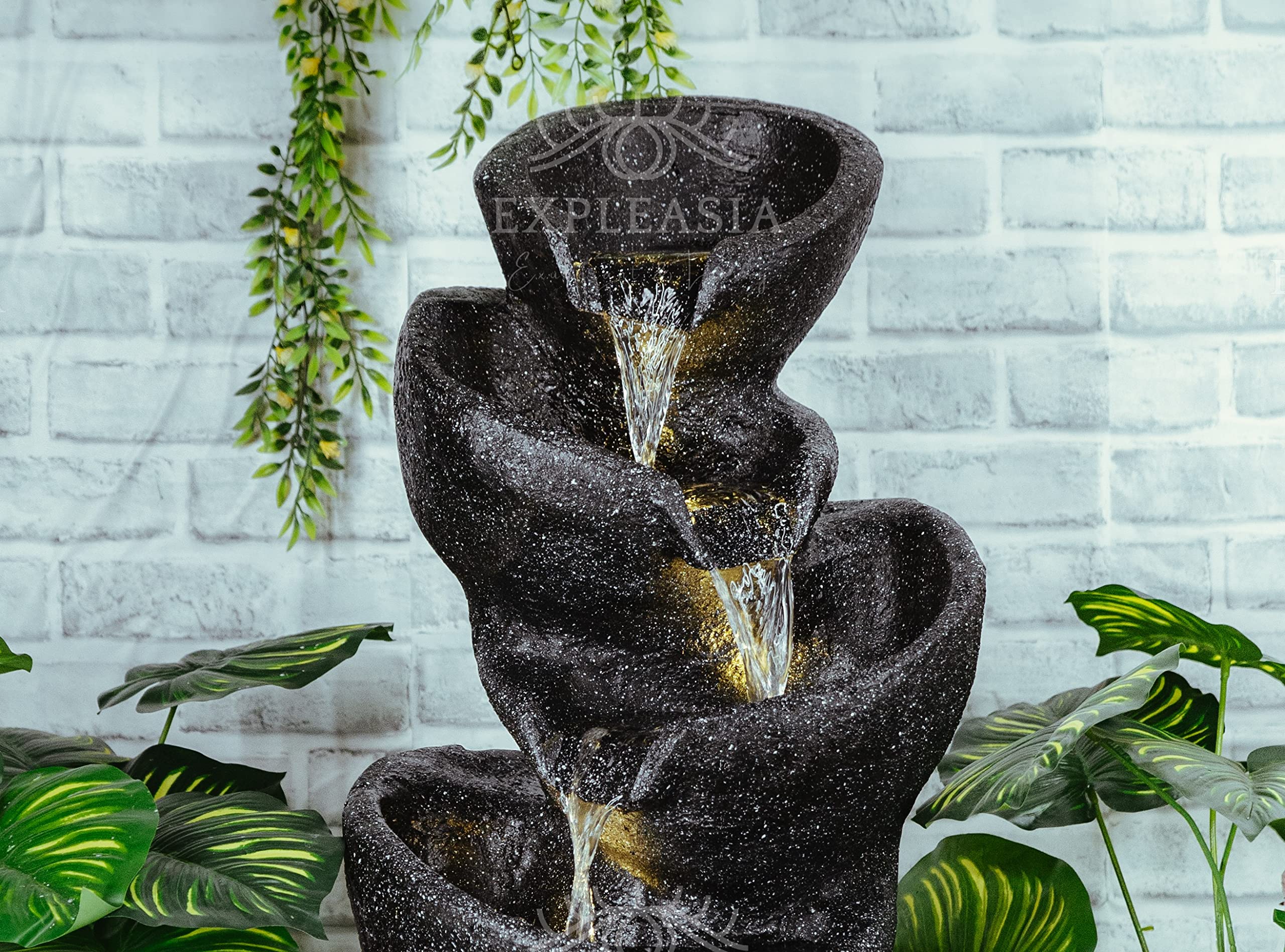 EXPLEASIA Stacked Pot Water Fountain, Water Fountain for Home Big Size, Water Fountain for Garden, Water Fountain for Home vastu, Fountain for Home décor Waterfall, Indoor Water Fountain - Image 2 thumbnail