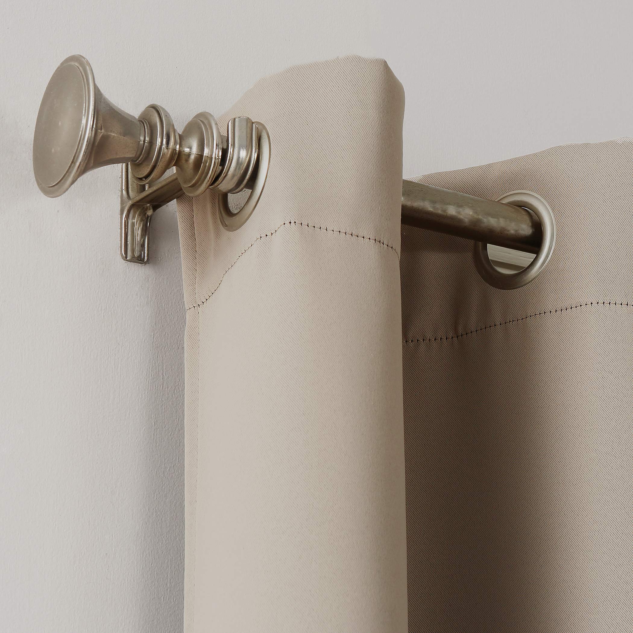 Sun Zero Easton Blackout Energy Efficient Grommet Curtain, Polyester, Stone, 40" x 120" Panel - Image 2