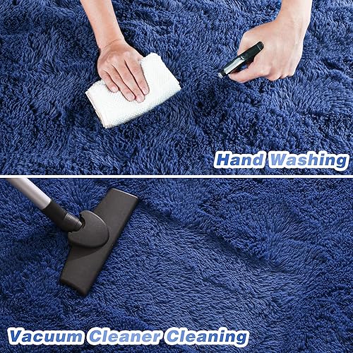 Miniatura 6 de junovo Alfombras suaves para sala de estar, 8 x 10 pies, alfombras esponjosas para dormitorio, alfombras peludas para niños, adolescentes, niñas,