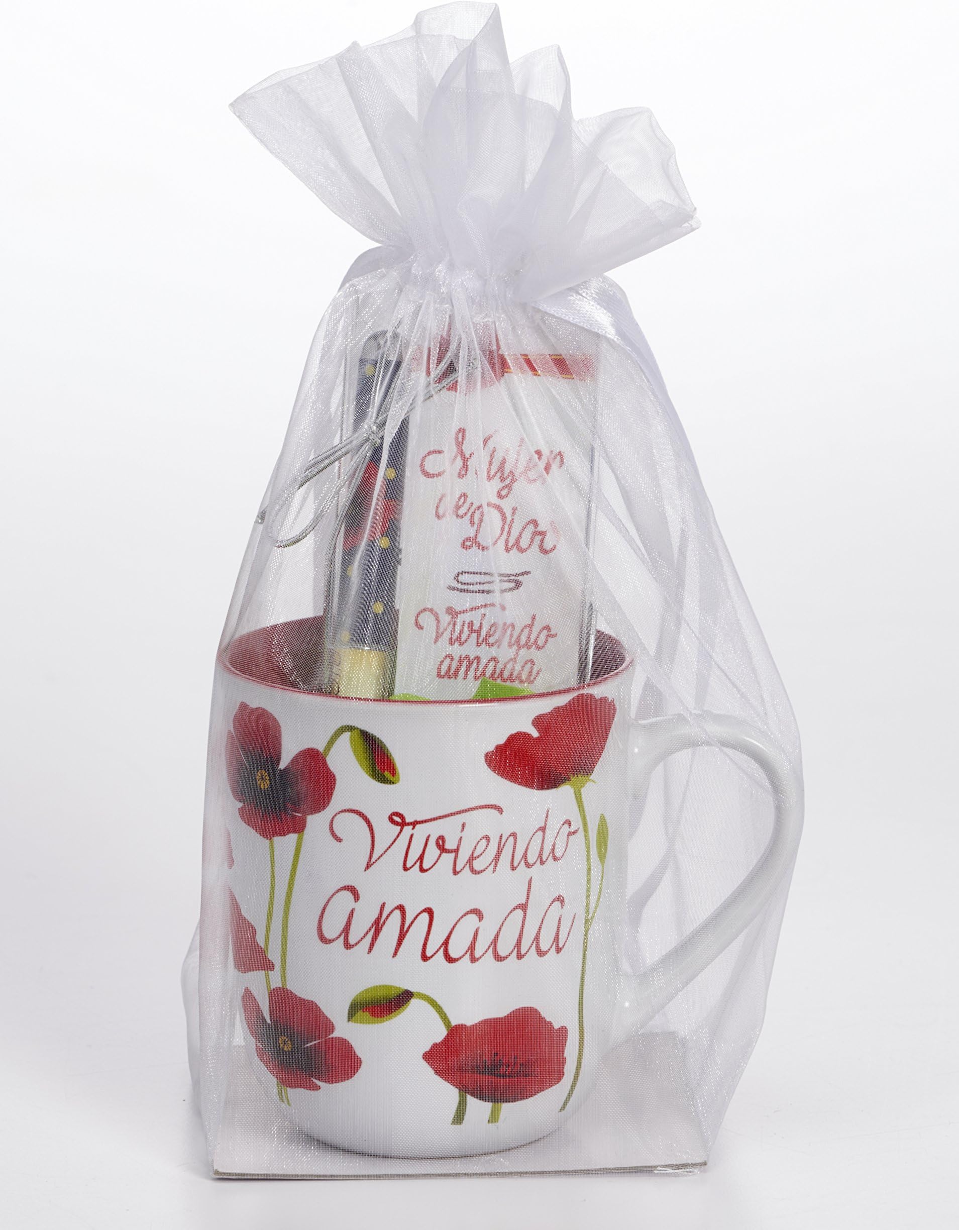 Viviendo Amada Spanish Jeremias 31:3 Tulips 12 Oz Ceramic Coffee Mug, Pen Bookmark Gift Set