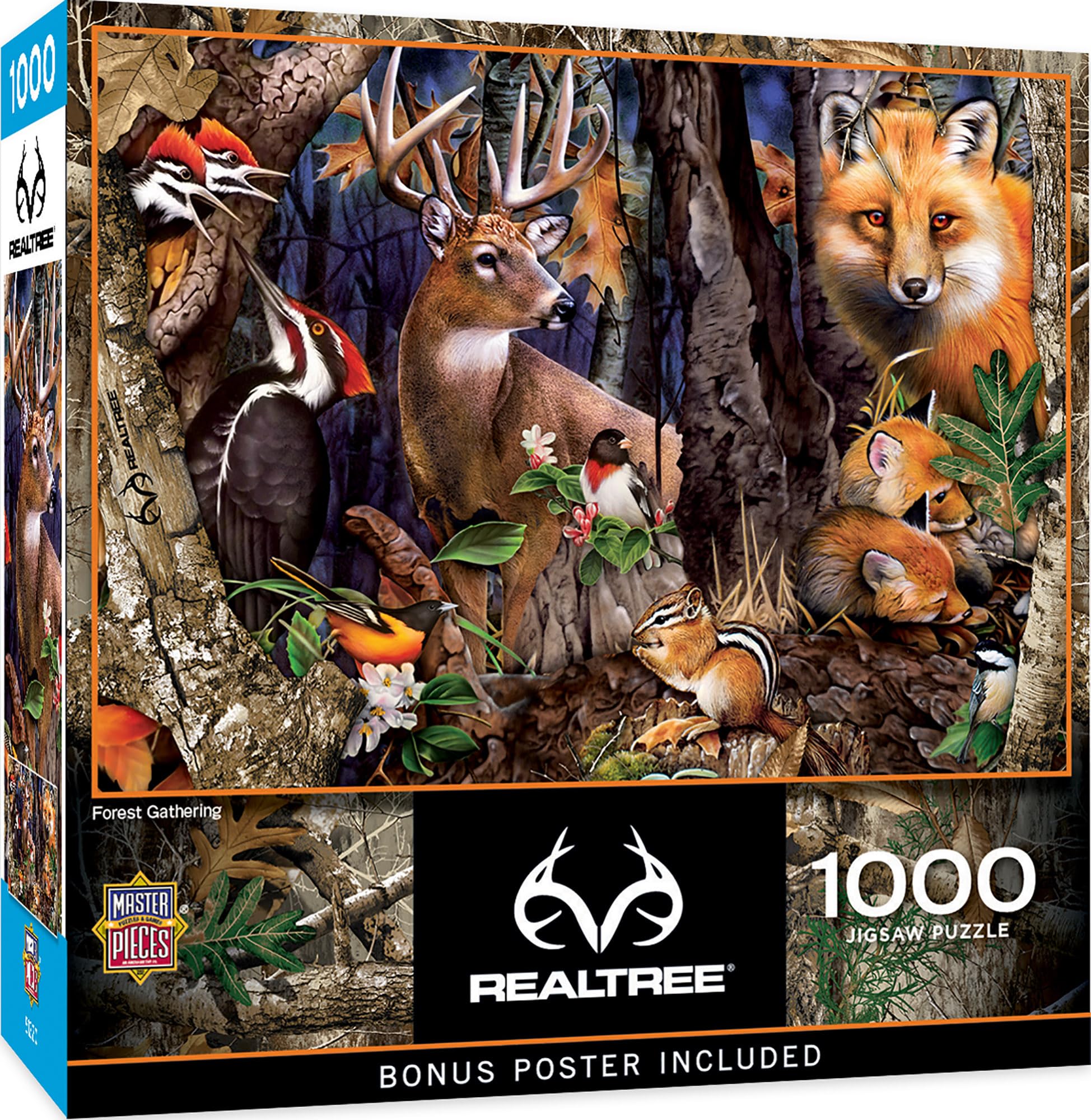MasterPieces 1000 Piece Jigsaw Puzzle for Adults, Family, Or Youth - Forest Gathering - 19.25"x26.75"