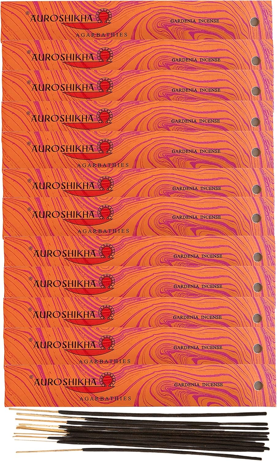 Marbling ~ Gardenia ~ Incense Sticks (10 Pack Total of 100 gram)