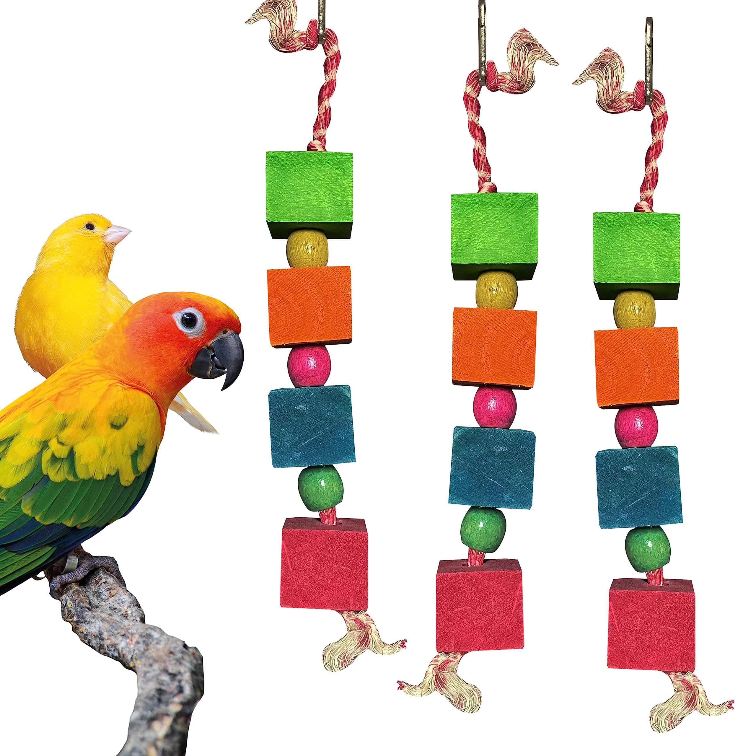 Congo® Set of 3 Edible Colored Playing & Chewing Toy for Parakeet, Budgies, Cockatiels, Lovebirds, Conure and Other Birds (Piece of 3) (B09MHGRTCW) Amazon Price History, Amazon Price Tracker