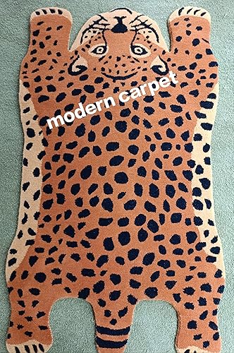 Miniatura 5 de Tibetan Tiger 3x5 Rugs Skin Shape 100 Woolen Rugs Handmade Tufted for Kid Room Bedroom Doormat by Modern Carpet