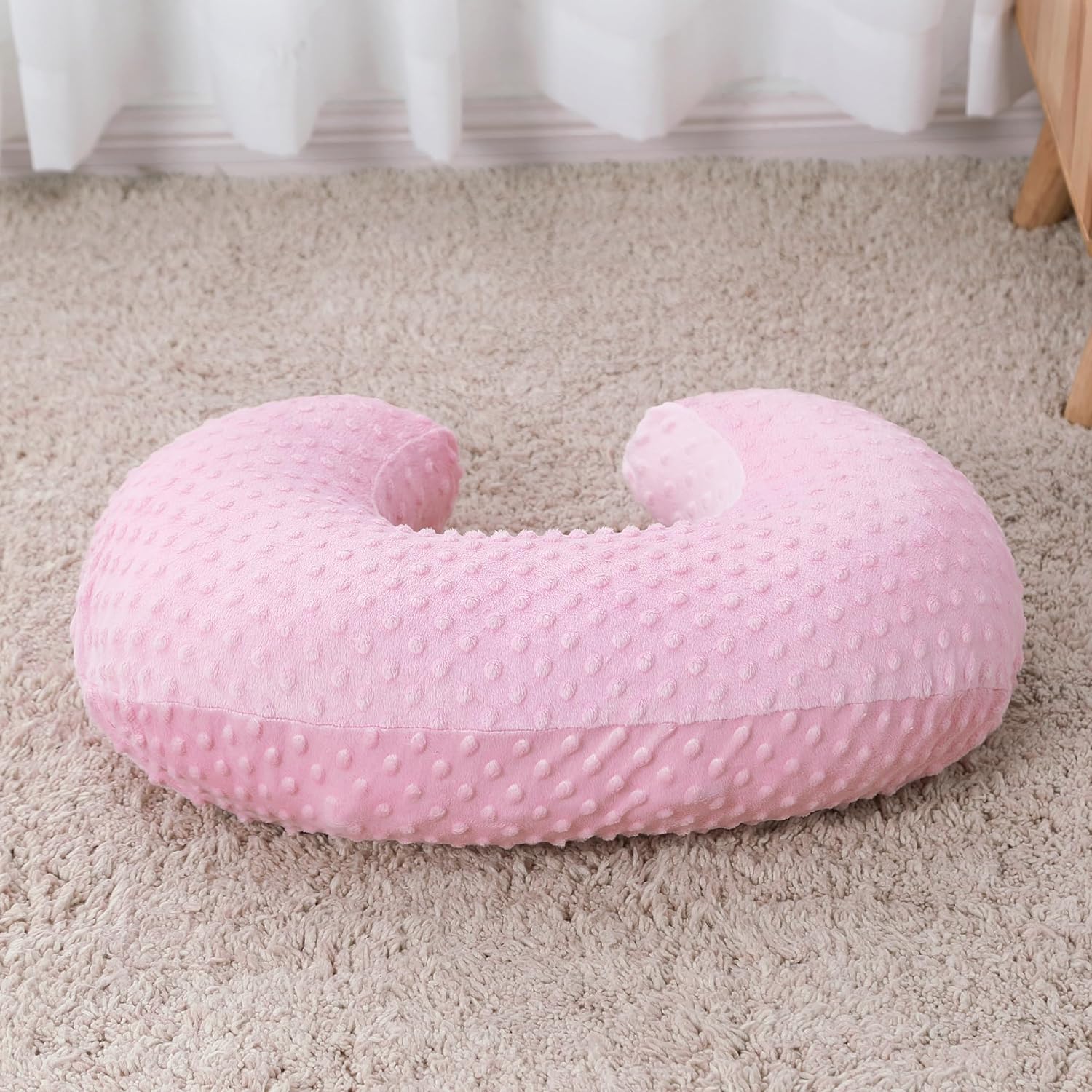 ESEN Baby Nursing Pillow and Body Positioner for Breast Feeding and Bottle Feeding, Ultra Soft Baby Breastfeeding Pillows with Removable Nursing Pillow Cover for More Support for Mom and Baby (Pink) Pink Standard Size - 22.5"(L)*18.5"(W)*6.3"(H) Inches image 7 of 8 B0CJ9NBZVP