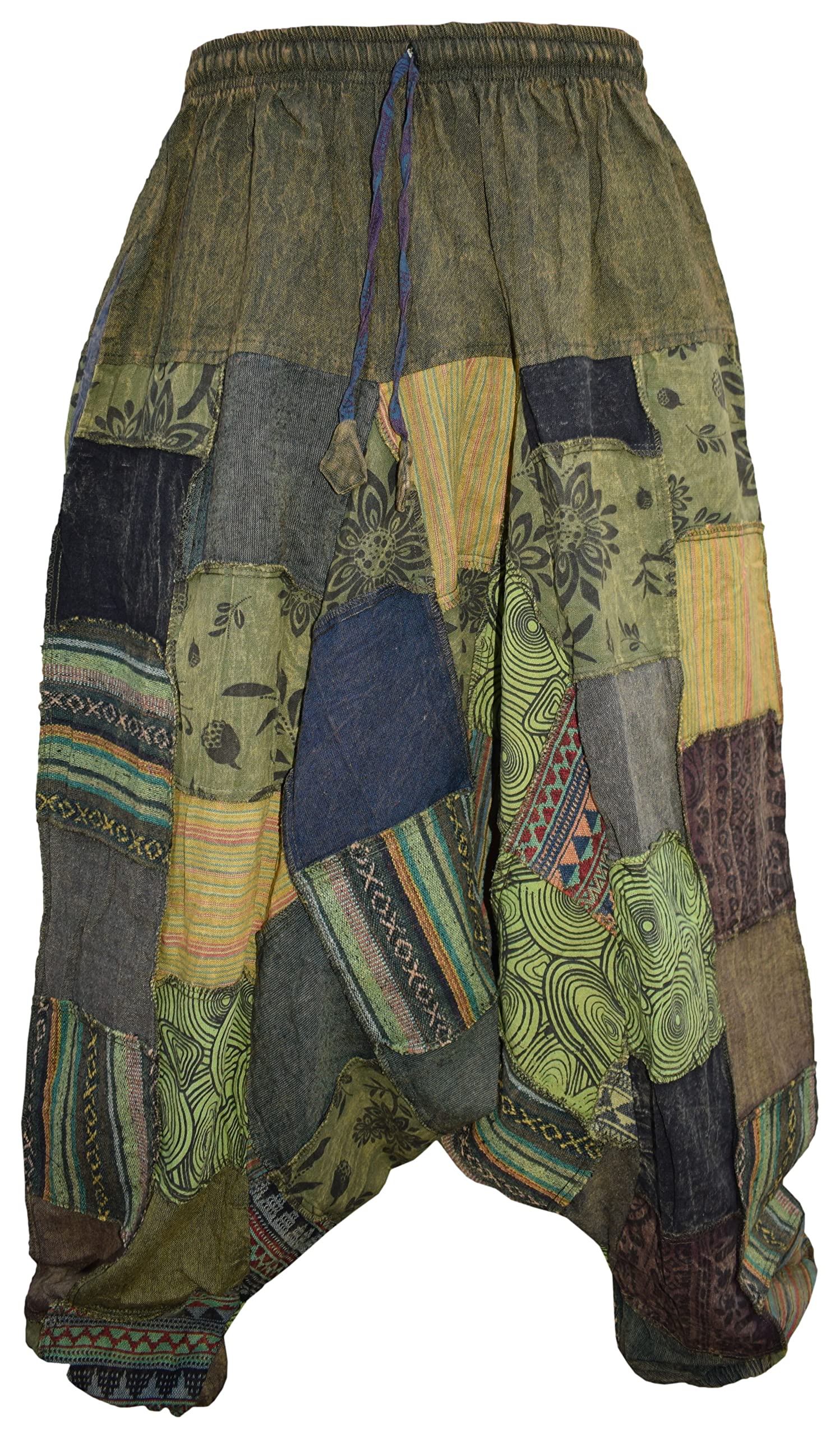 Gheri Herren Patchwork Stone Washed Yoga Bohemian Baggy Bedruckte Haremshose