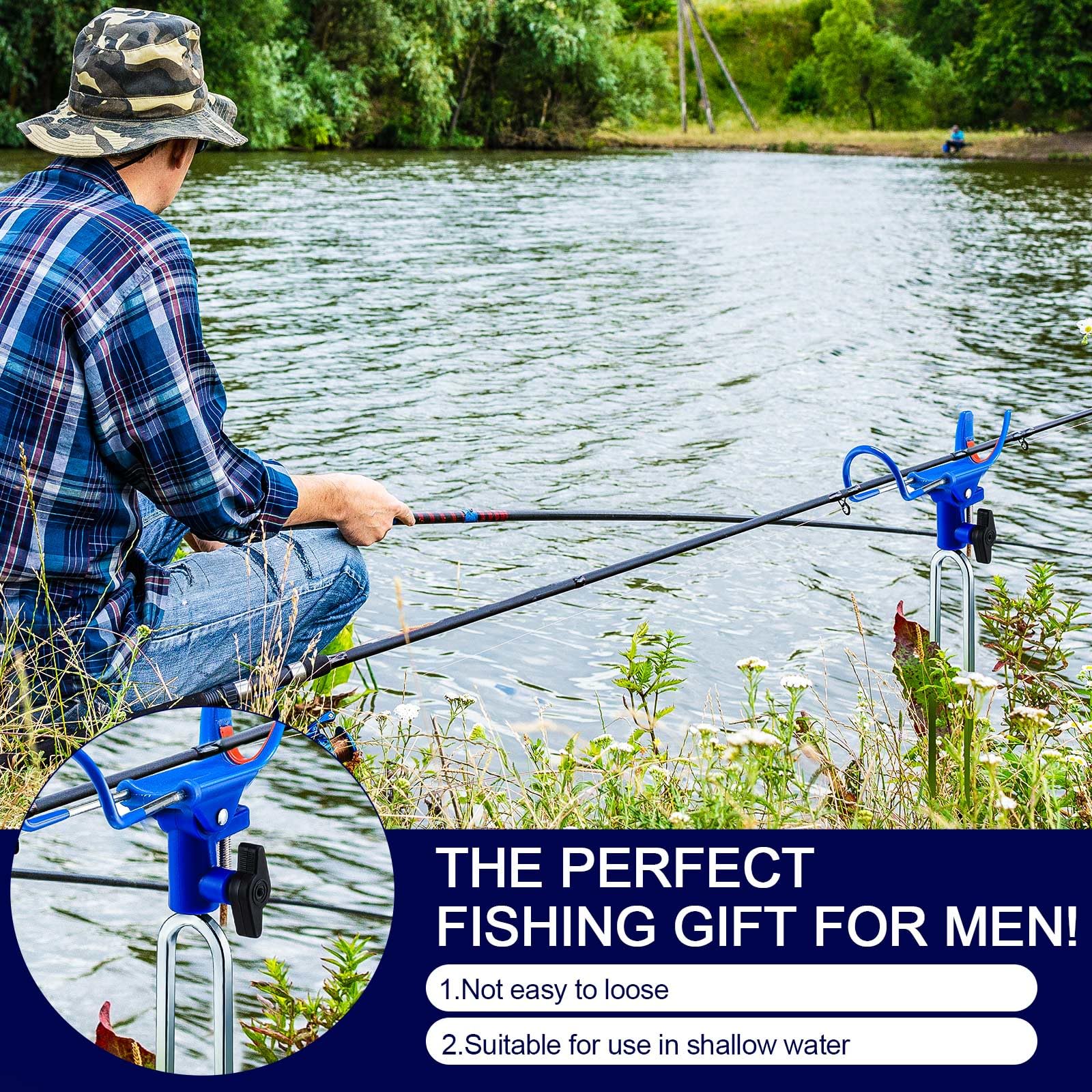 Libima 4 supporti per canna da pesca per canne da pesca bancaria supporti per canna da pesca regolabile a 360 gradi in acciaio inossidabile supporto universale pieghevole per attrezzatura da pesca al