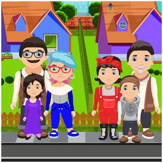 Vizinhança da casa fingida: brinque e brinque com os amigos vizinhos da casa Pepi