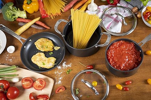 Miniatura 9 de Kuhn Rikon Easy Pro - Cacerola antiadherente con tapa de cristal, 7.1 in