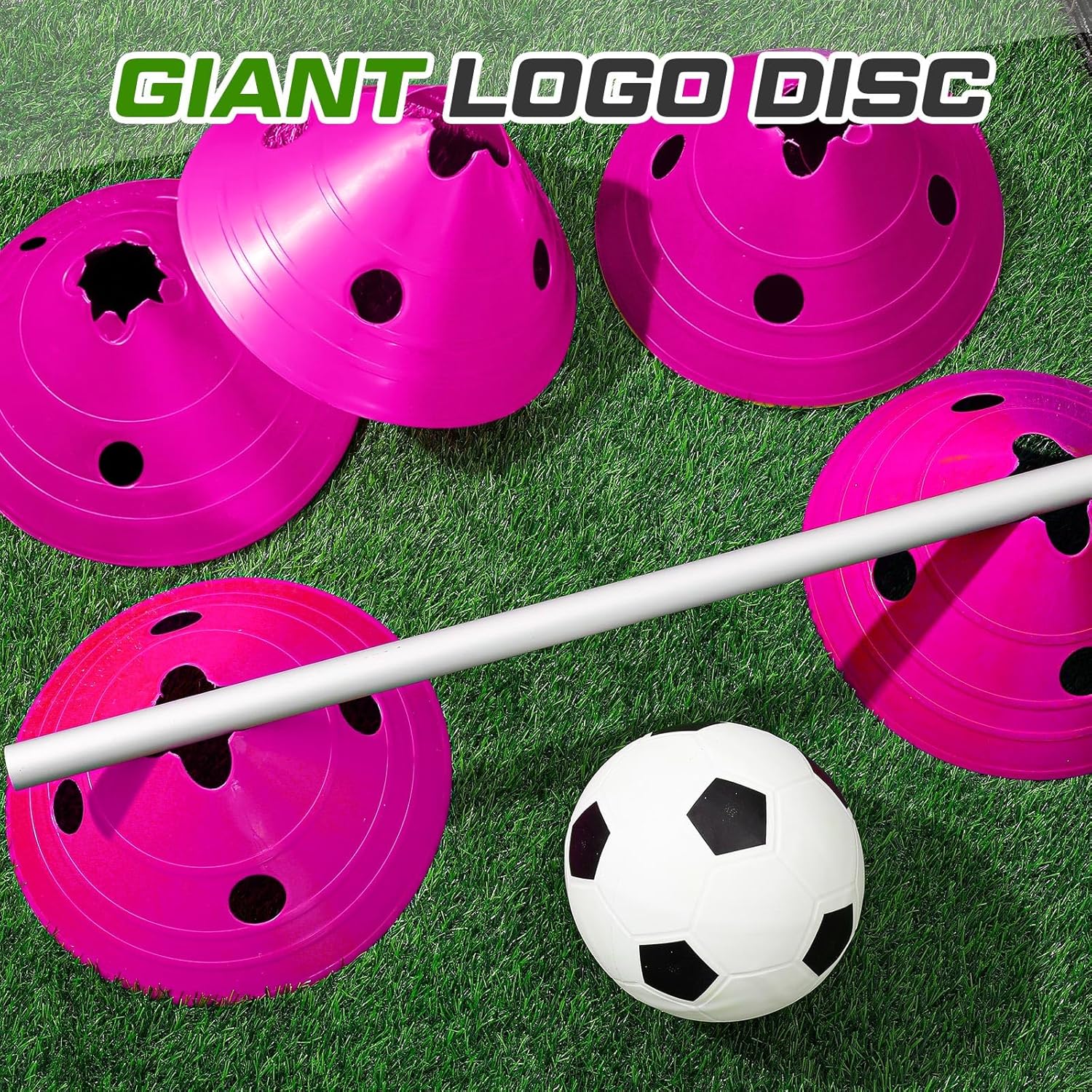 ShinyRelief Jumbo Disc Cones Jumbo Soccer Cones with Mesh Bag Giant Large Agility for Soccer Training Adult Sports