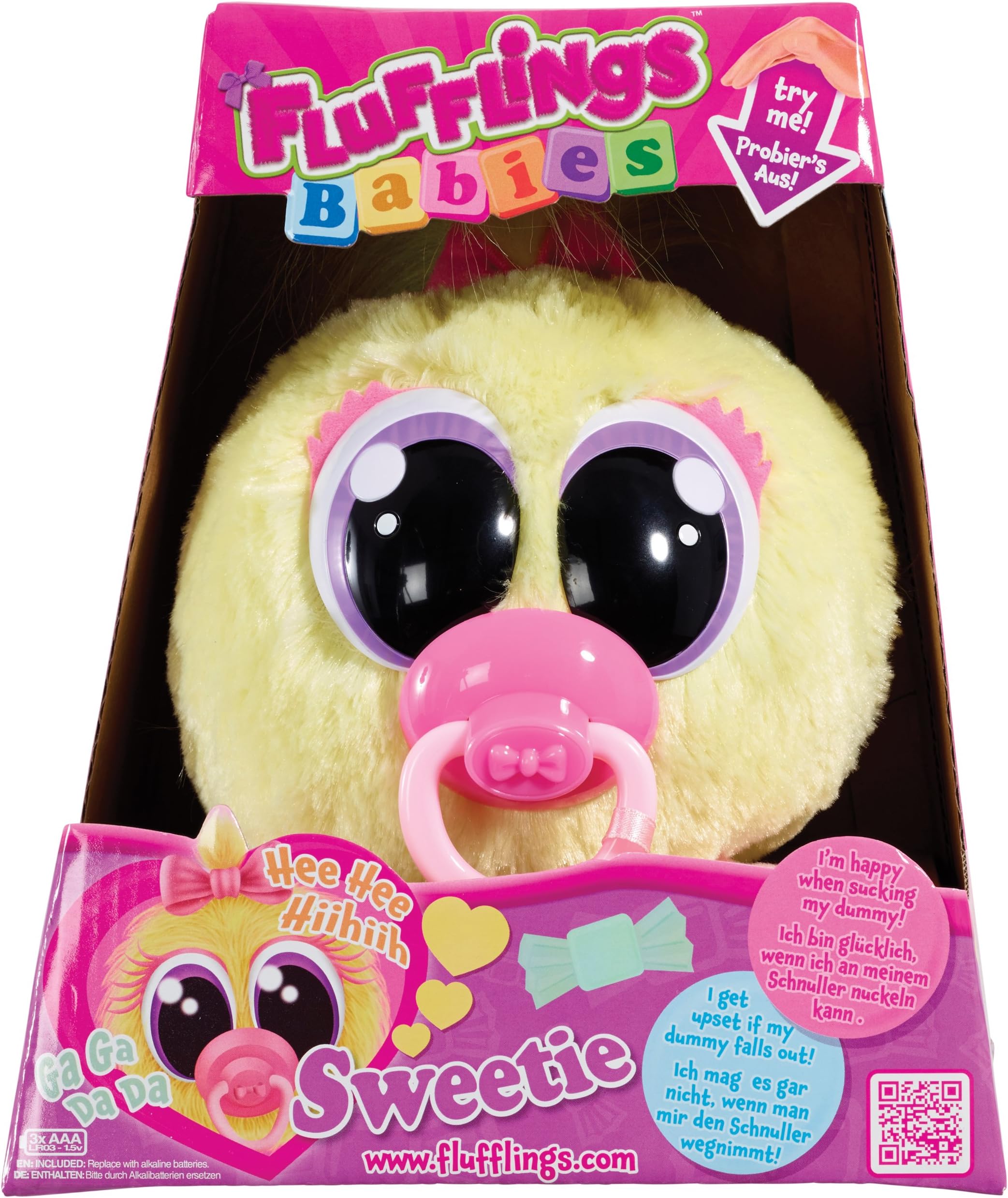 Vivid 28152.8500 - Flufflings Babies - Sweetie, Soft Toy, Yellow
