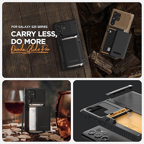 Miniatura 5 de VRS DESIGN Damda Glide Pro - Funda para Galaxy S25 Plus (2025), resistente ranura para tarjetas semiautomática 4 tarjetas, funda diseñada para