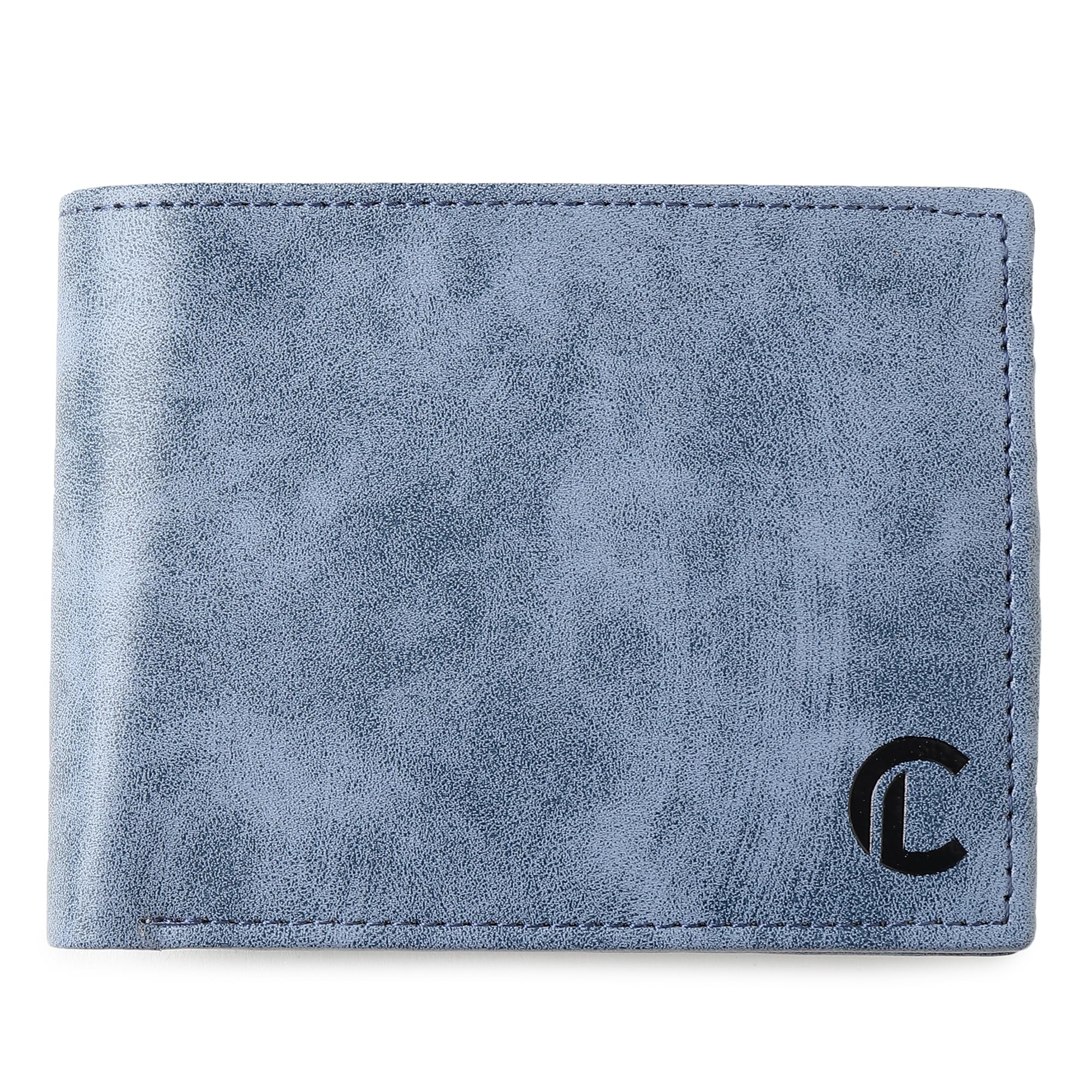 Men's Classic Bifold Wallet, Wallet for Men,Premium Textured Leather, Beige, Multiple Card Slots-image-8