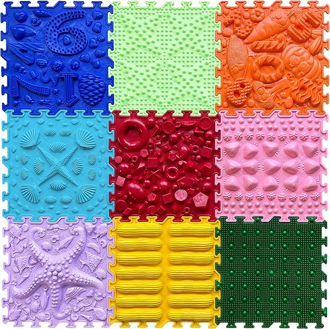 ORTO NATURE Massage Puzzle Floor Mats Orthopedic Game Mat for Kids