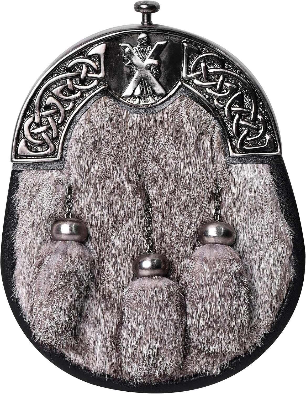Sporran Kilt for Men Premium Fur Full Dress Scottish kilts Sporrans for men with Chain Belt Kilt Accessories