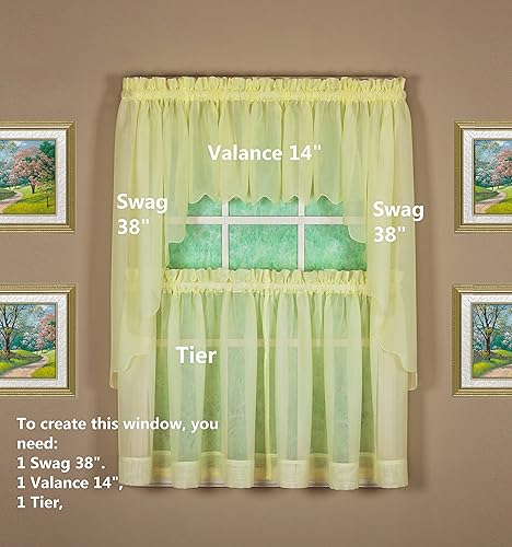 Vista 466 de Today's Curtain - Cortina Emelia de gasa original, panel de 84 pulgadas, negro, 60 pulgadas de ancho x 84 pulgadas de largo