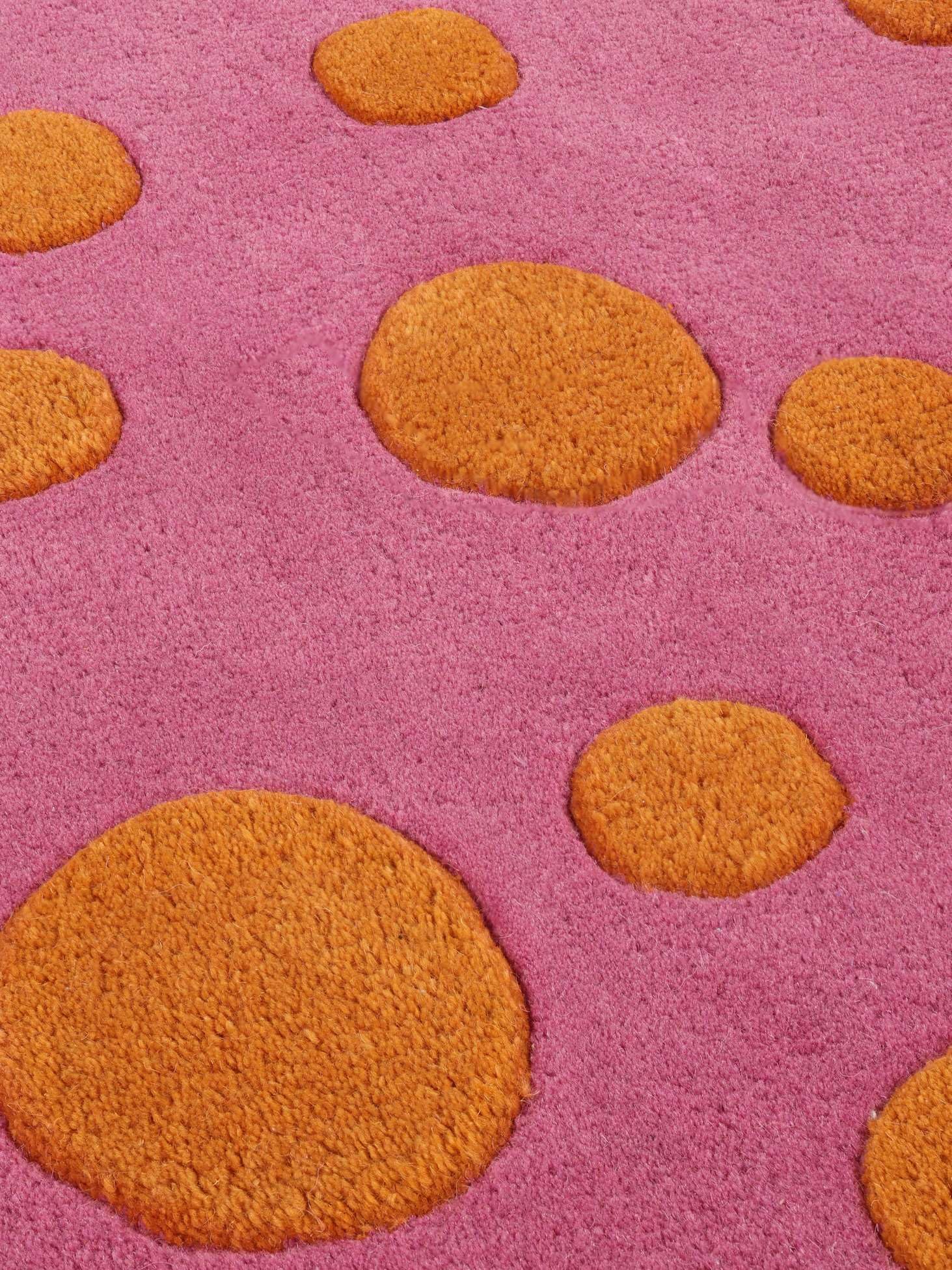 RugVista Lo Cat, Alfombra Infantil, Modernas Niños, 95 x 170 cm, Rectangular, Pelo Medio, Sala de Estar, Cuarto del bebé, Dormitorio, Limpieza en seco, Sin Productos químicos peligrosos, Rosa/naranj