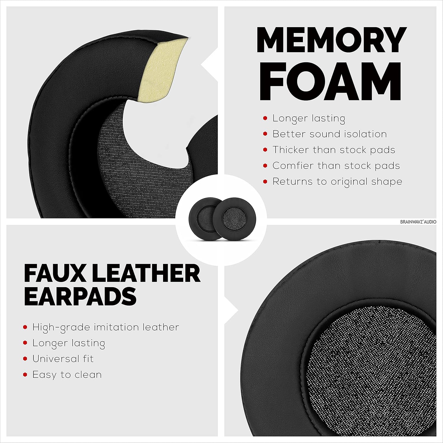 Discount 80% BRAINWAVZ Round Replacement Memory Foam Earpads - Suitable for Many Other Large Over The Ear Headphones - Sennheiser, AKG, HifiMan, ATH, Philips, Fostex, Sony (Black) Discount 80% BRAINWAVZ Round Replacement Memory Foam Earpads - Suitable for Many Other Large Over The Ear Headphones - Sennheiser, AKG, HifiMan, ATH, Philips, Fostex, Sony (Black)
