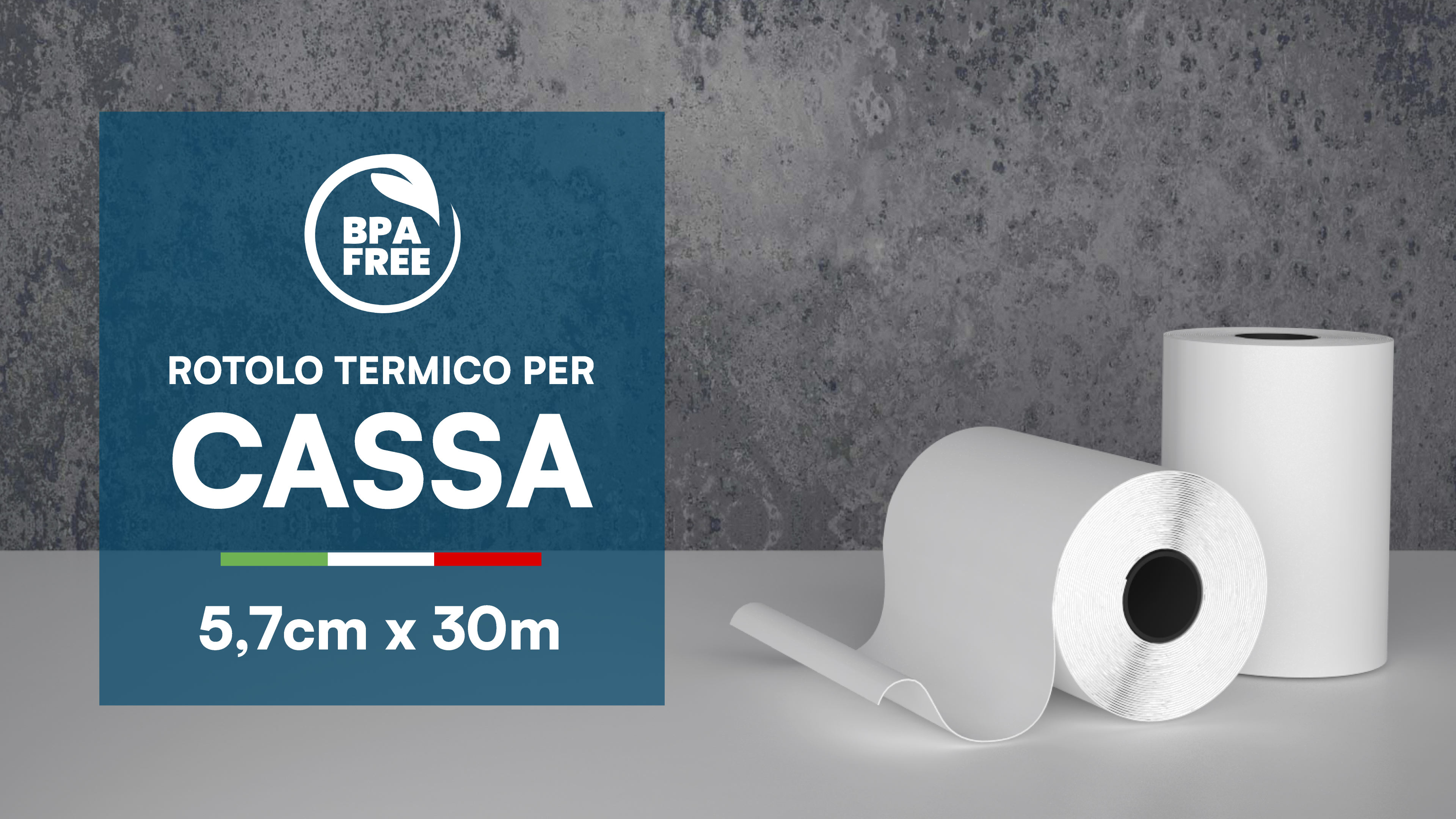 Rotoli Carta Termica Per Registratori Di Cassa - 20 Pezzi 57x30mm Senza BPA | Compatibile Nexi