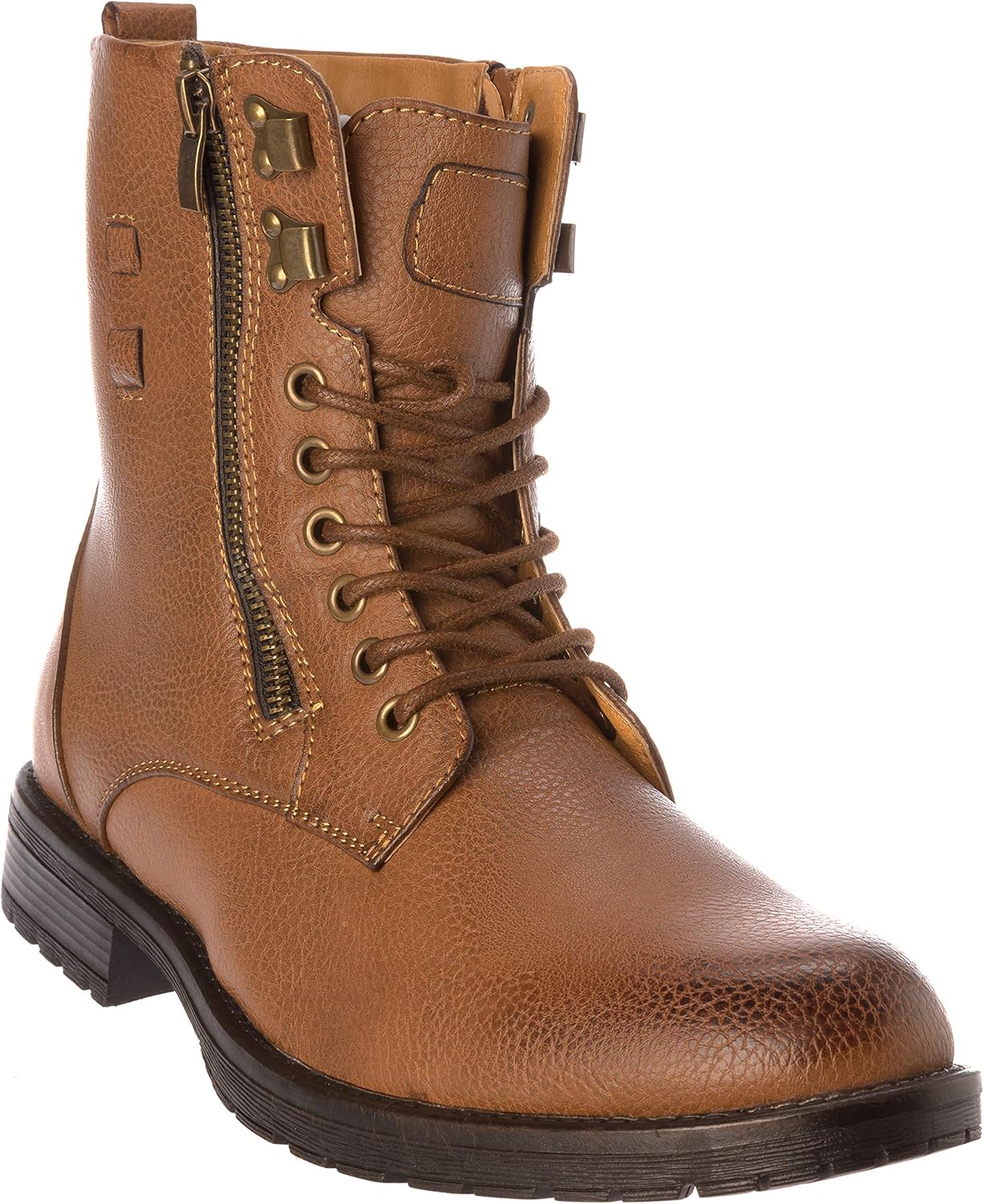 bottes d'hiver grises pour hommes avec fermeture à glissière, doublure