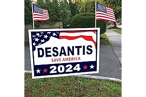 Desantis 2024 Yard Sign for President with Bonus American Flags