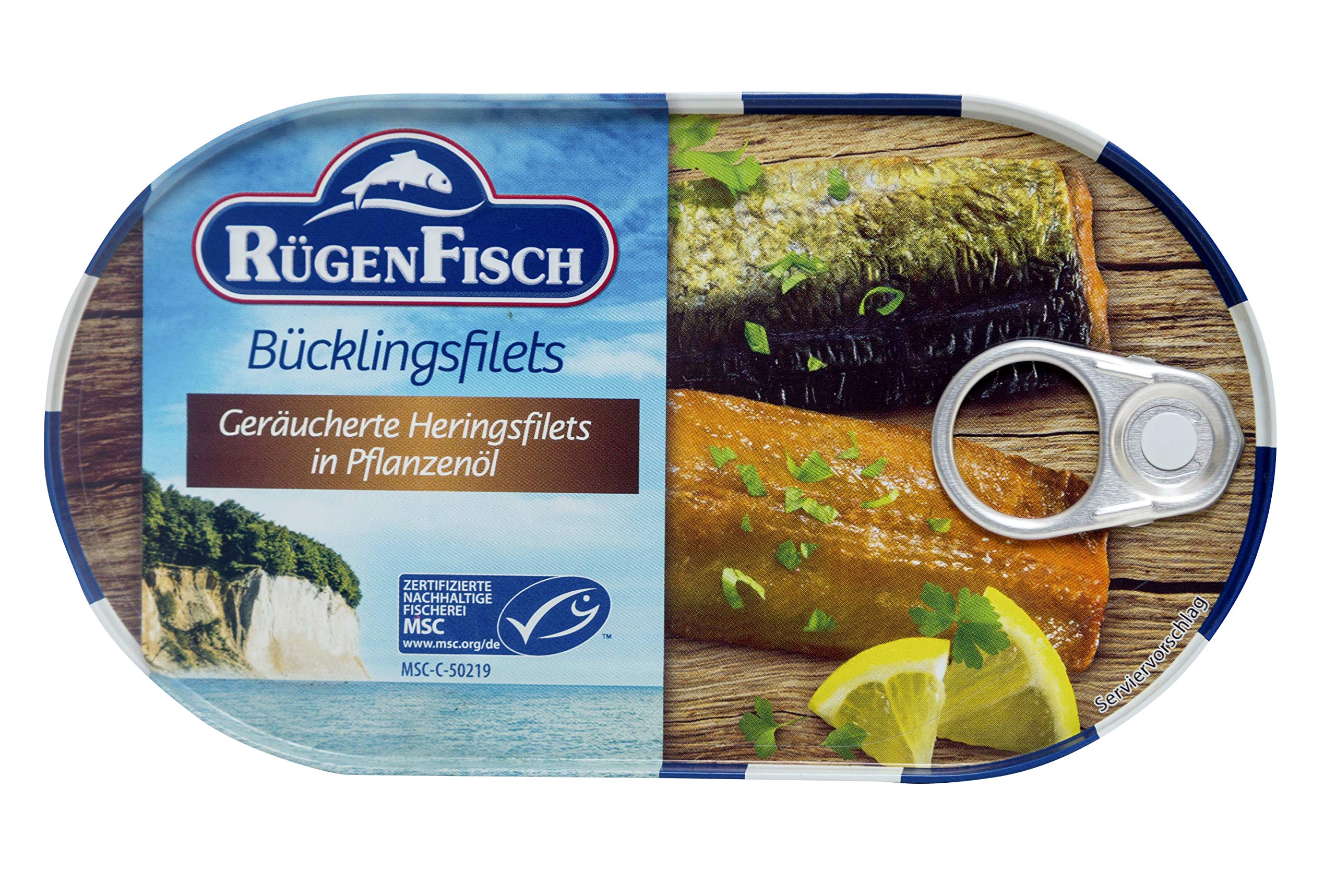 Rügen Fisch Bücklingsfillet in Oil, Pack of 19 (19 x 200 g)