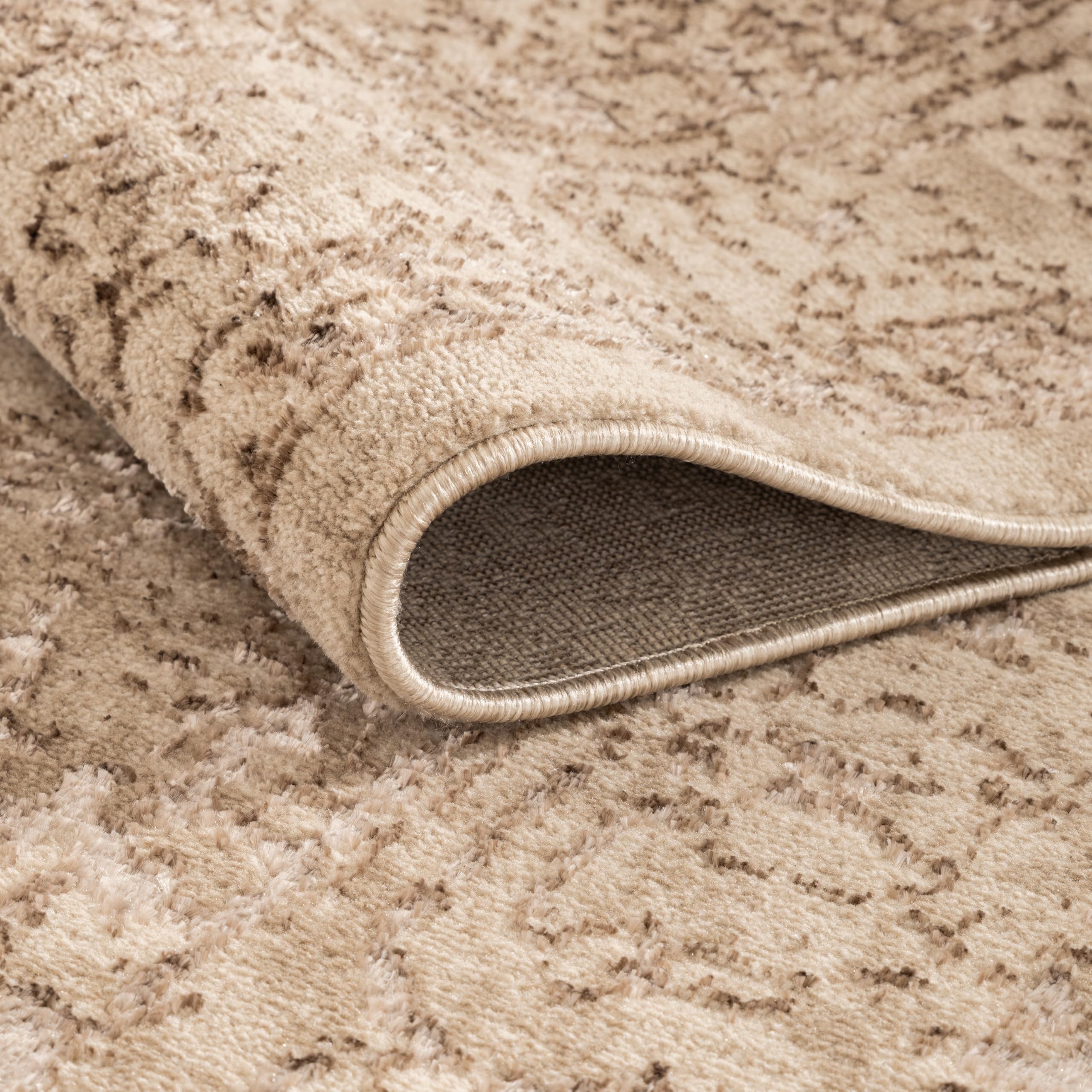 Paco Home Teppich Wohnzimmer Schlafzimmer Kurzflor Vintage Orientalisch Abstraktes Muster Modern Beige, Grösse:240x340 cm