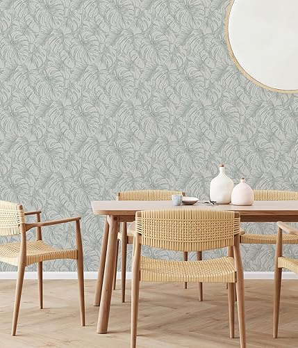 Miniatura 2 de NuWallpaper x Scott Living SLS3976 - Papel tapiz autoadhesivo de Borneo, color blanco